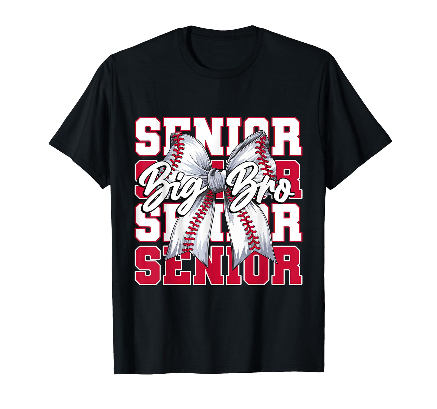 Baseball Big Bro Senior 2026 Coquette T-Shirt - Novelty Apparel for Adults - T-Shirt, Sweatshirt, Hoodie