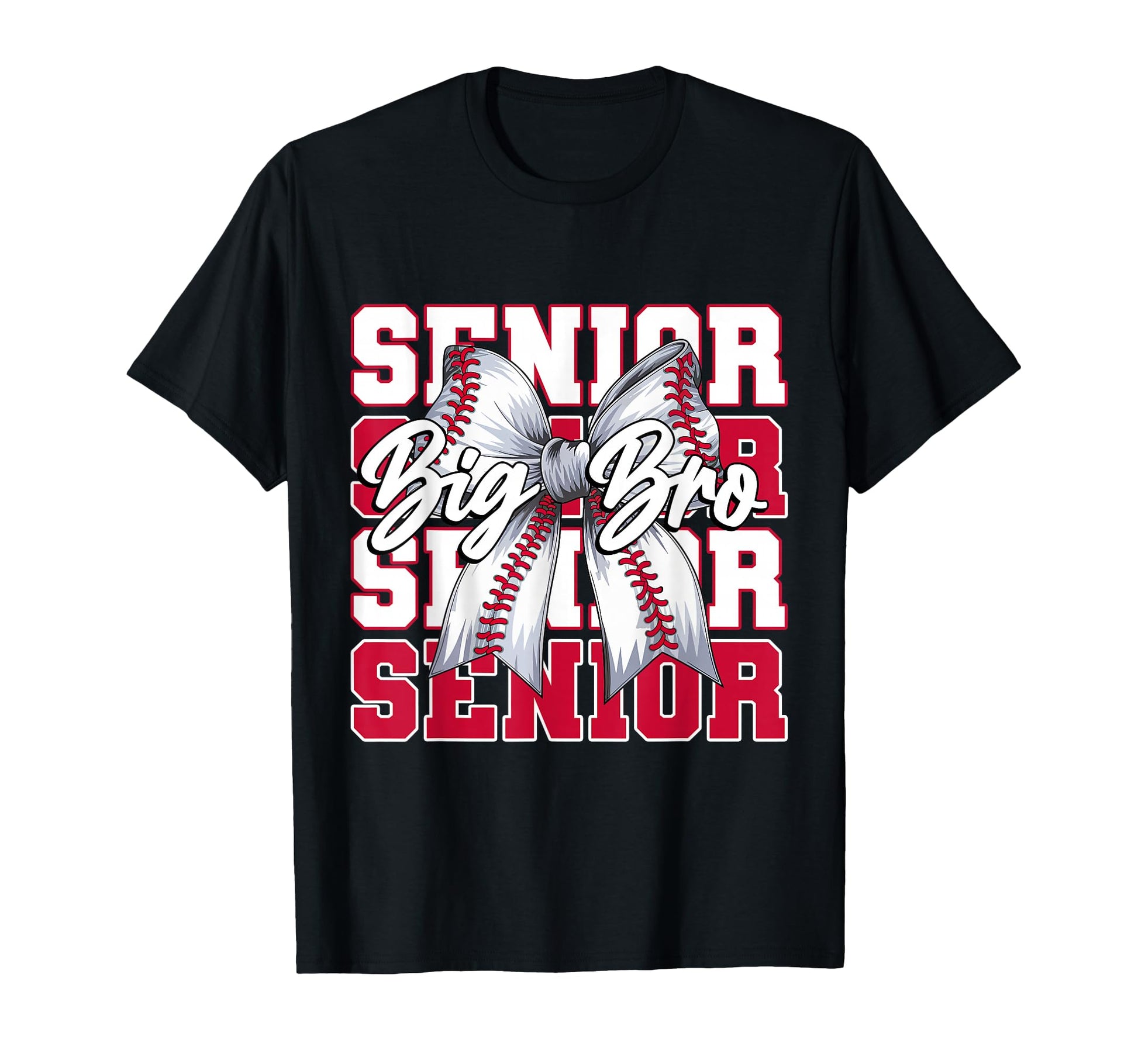 Baseball Big Bro Senior 2026 Coquette T-Shirt - Novelty Apparel for Adults - T-Shirt, Sweatshirt, Hoodie