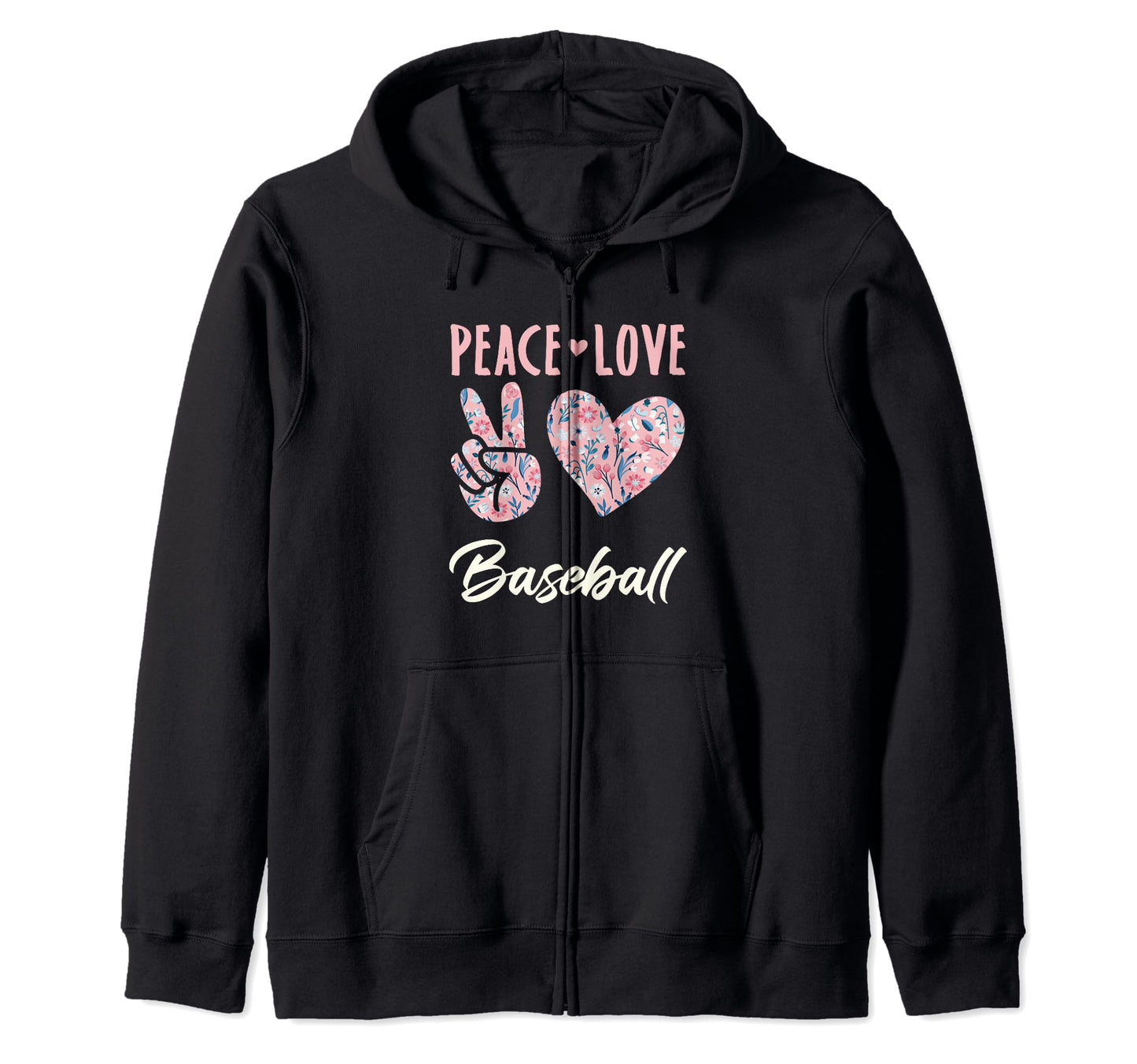 Peace Love Baseball Gifts And Hoodie - Custom Art Print for Adults - T-Shirt, Sweatshirt, Hoodie