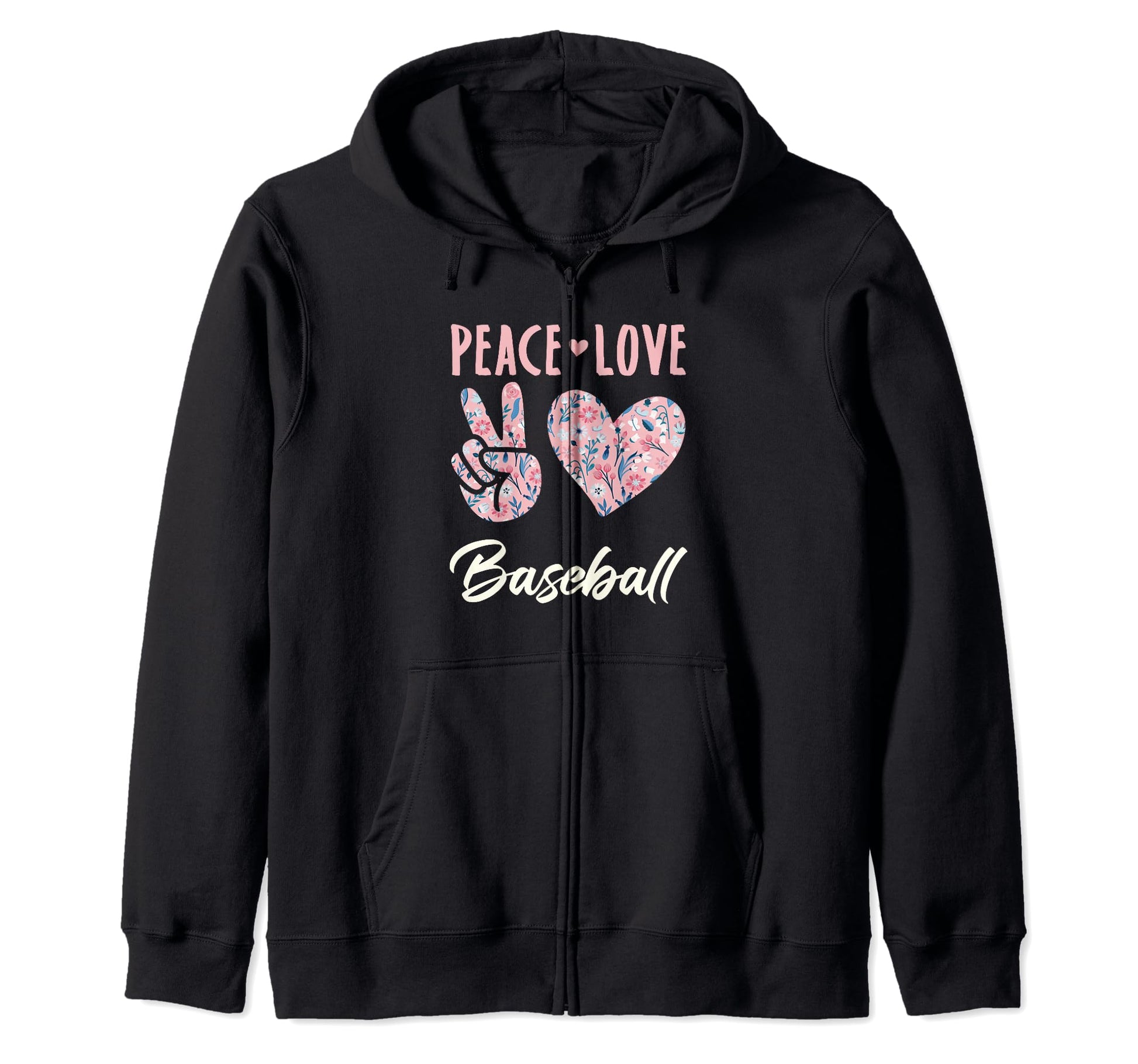 Peace Love Baseball Gifts And Hoodie - Custom Art Print for Adults - T-Shirt, Sweatshirt, Hoodie
