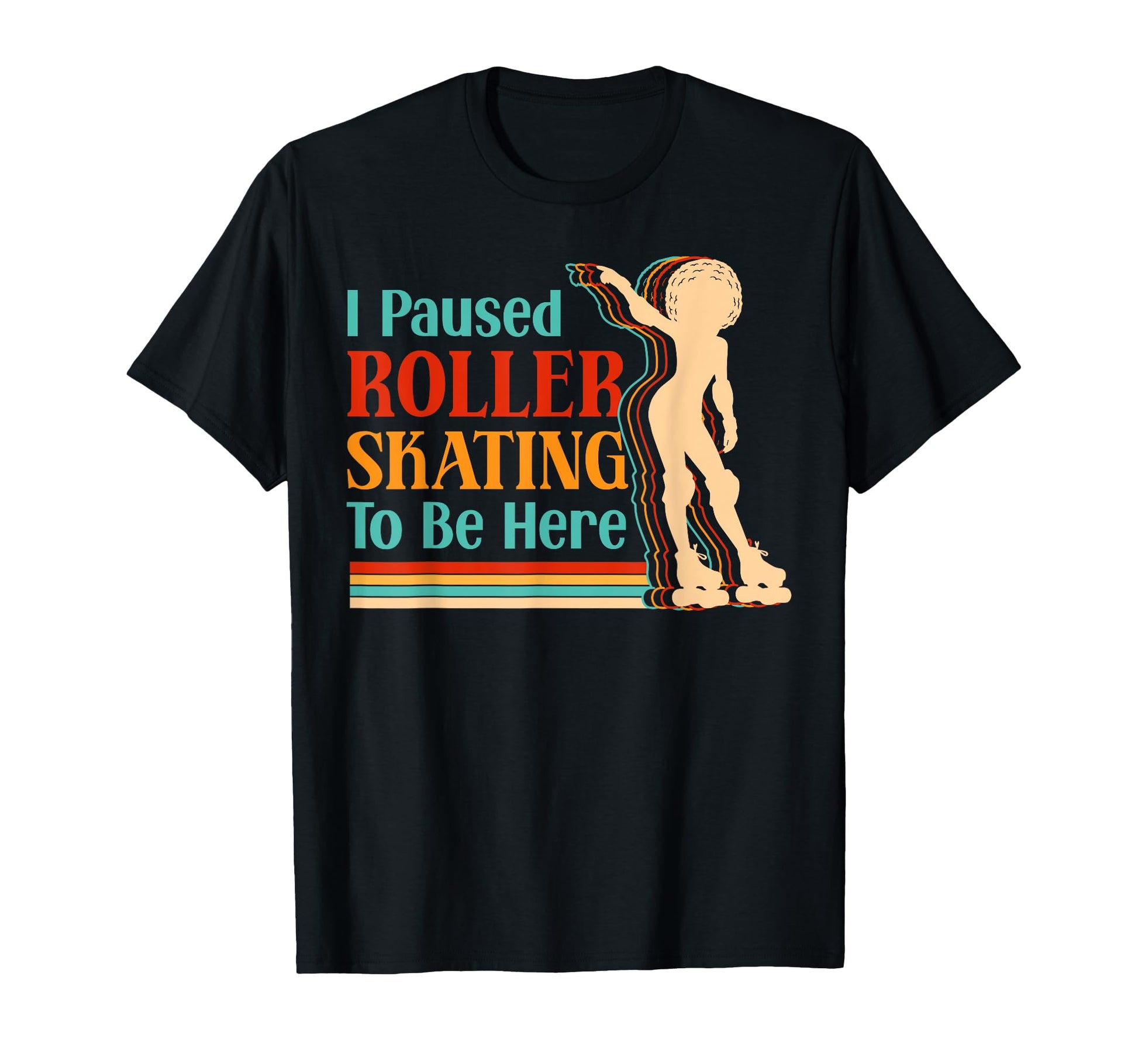 Roller Skating Skate 1970S Black Afro I T-Shirt - Novelty Apparel Men Women - T-Shirt, Sweatshirt, Hoodie