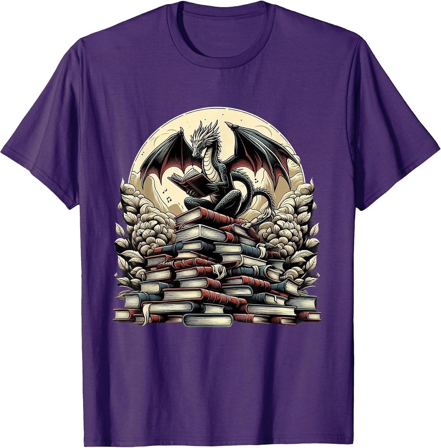 Cute Bookworm and Dragon Nerd Collection - Adult & Kids T-Shirts, Sweatshirts & Hoodies apparel design preview 1