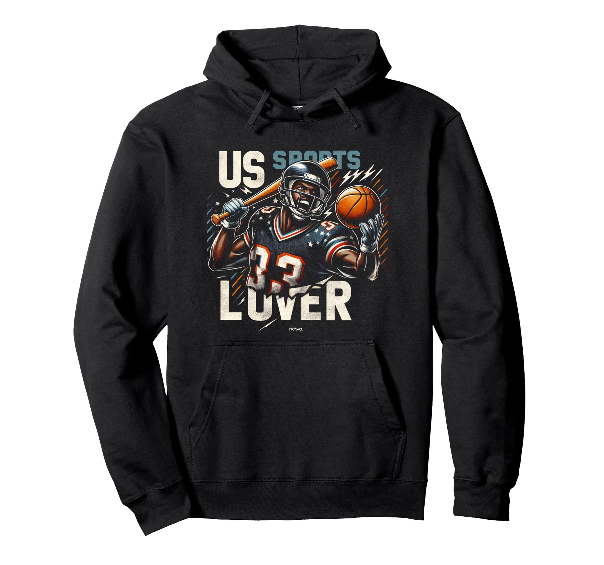 Us Sports Lover Powerful Football Hoodie - Unique Graphic Unisex - T-Shirt, Sweatshirt, Hoodie