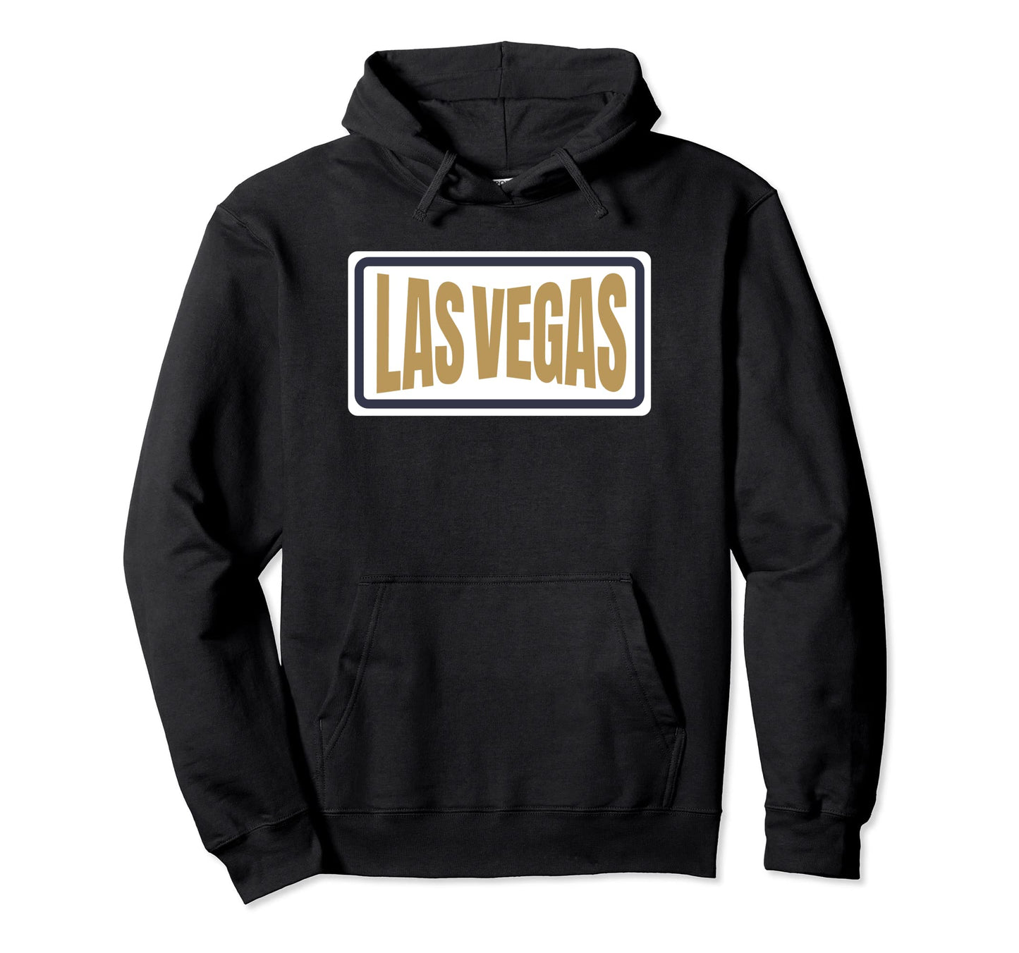 Las Vegas Brown Navy White Striped Fun Las Hoodie - Trendy Graphic Unisex - T-Shirt, Sweatshirt, Hoodie