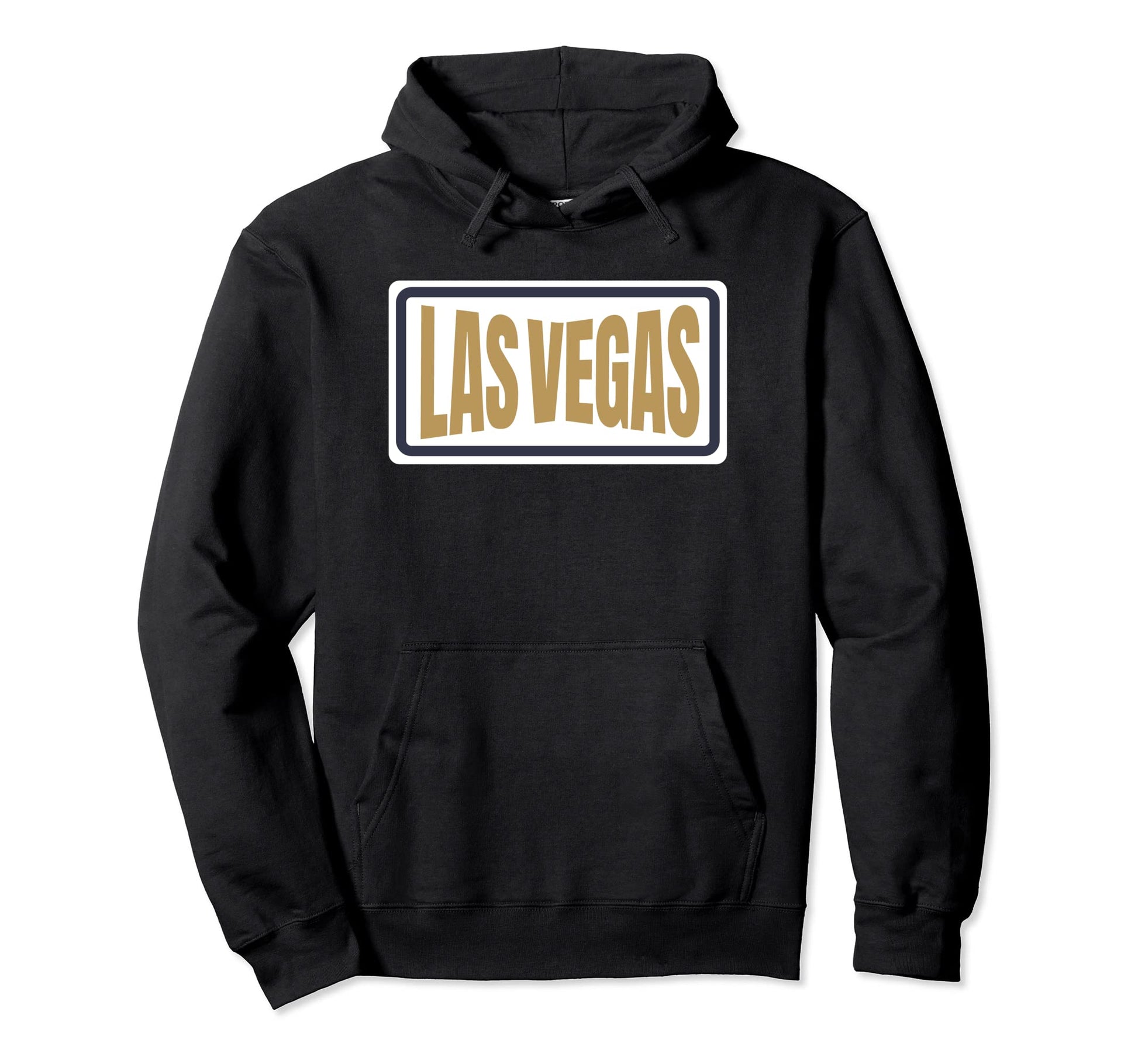 Las Vegas Brown Navy White Striped Fun Las Hoodie - Trendy Graphic Unisex - T-Shirt, Sweatshirt, Hoodie
