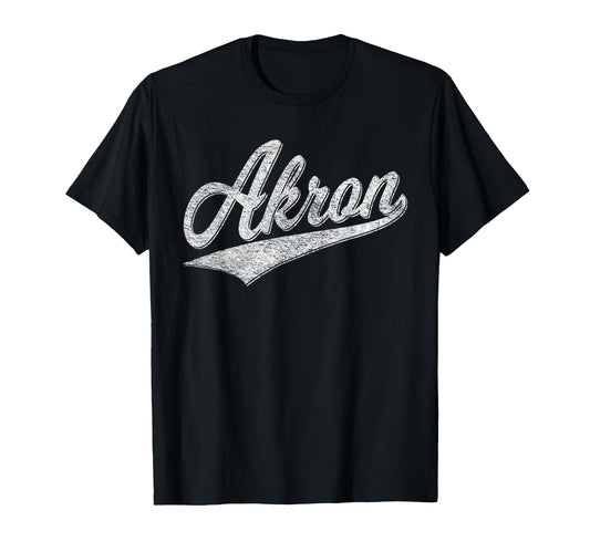 Akron Ohio Varsity Script Sports Jersey T-Shirt - Streetwear Style Unisex - T-Shirt, Sweatshirt, Hoodie