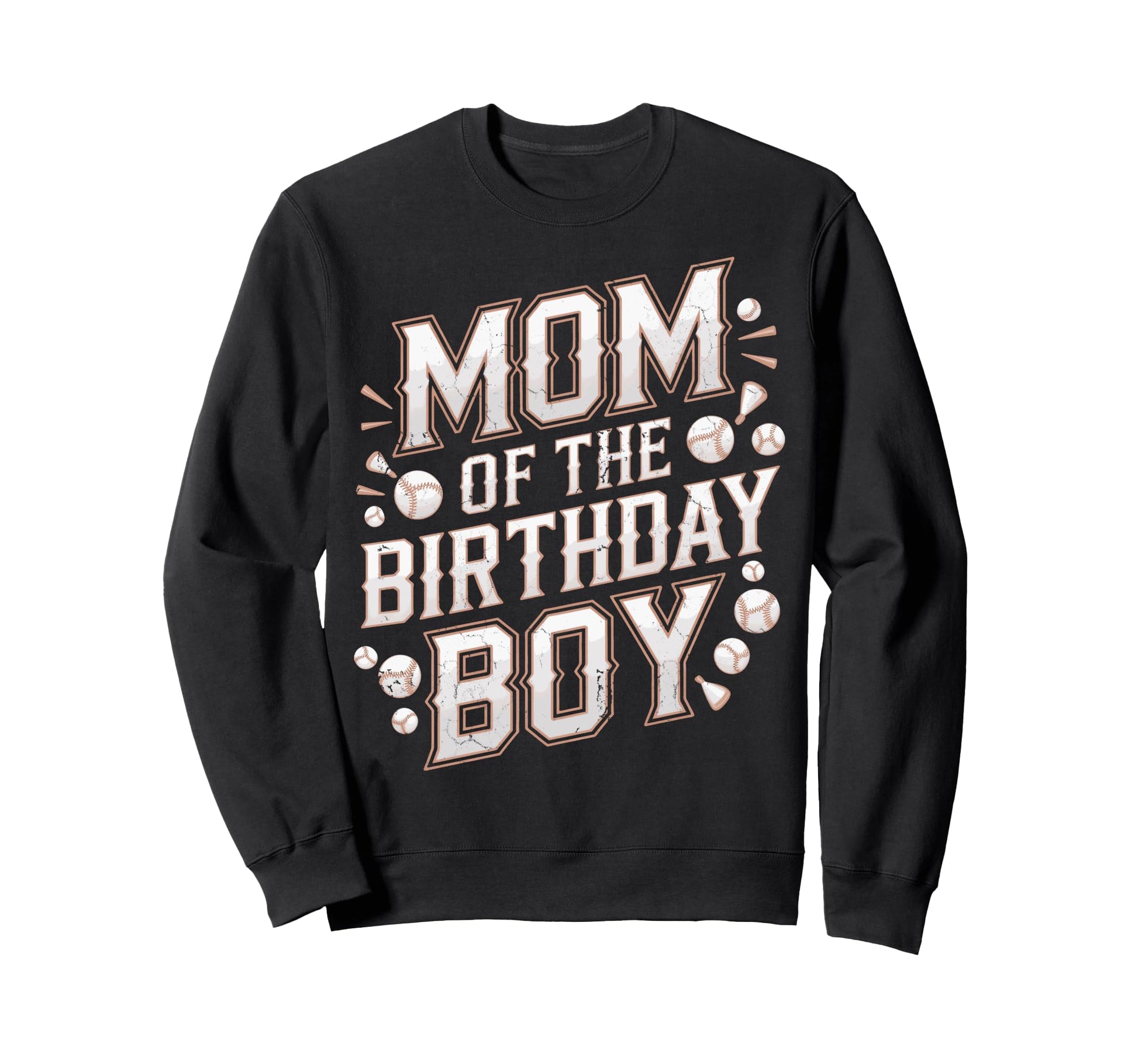 Funny Baseball Party Mother Mom Sweatshirt - Unique Graphic Unisex - T-Shirt, Sweatshirt, Hoodie