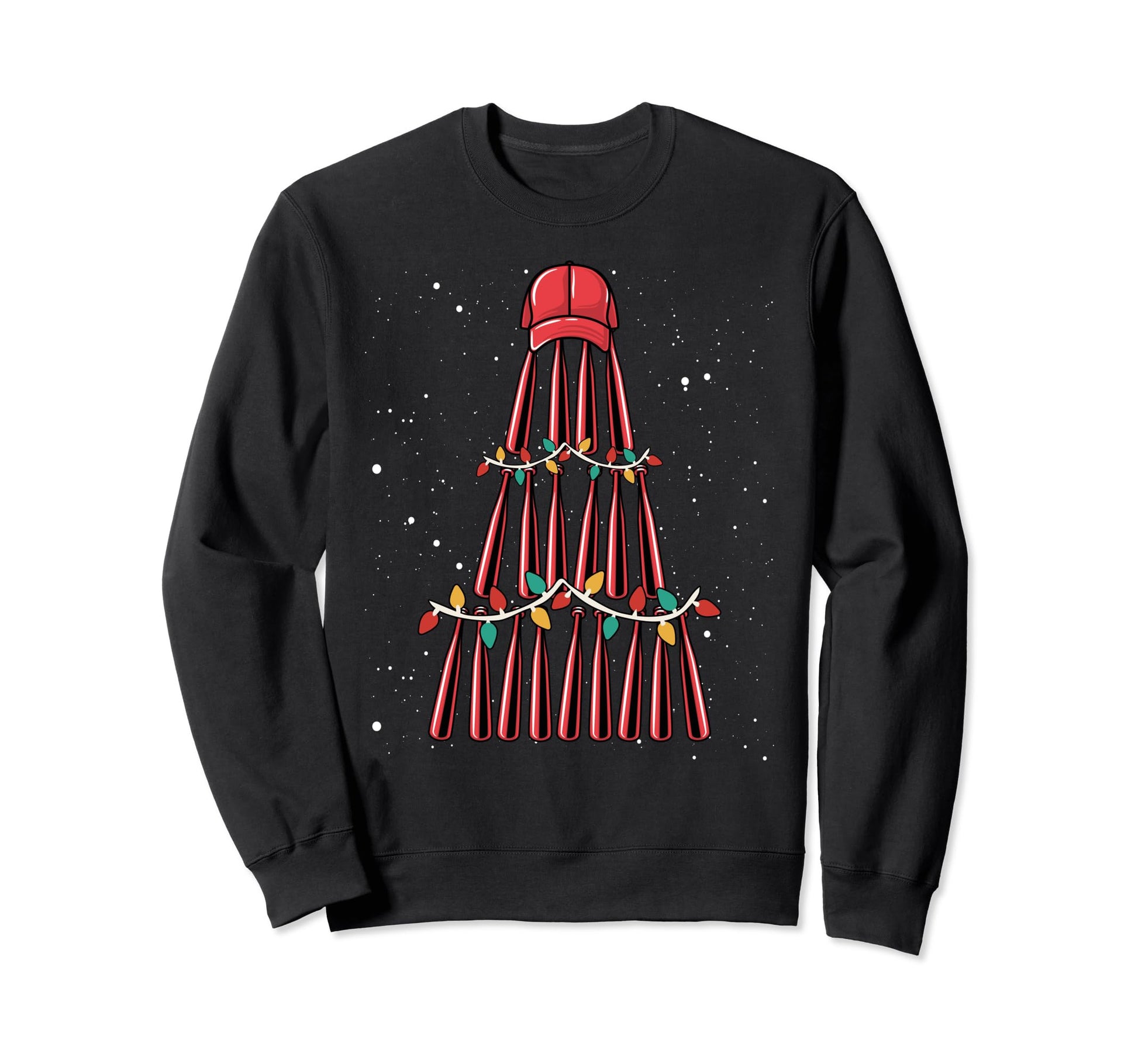 Baseball Merry Santa Claus Pitcher Sweatshirt - Novelty Apparel for Adults - T-Shirt, Sweatshirt, Hoodie