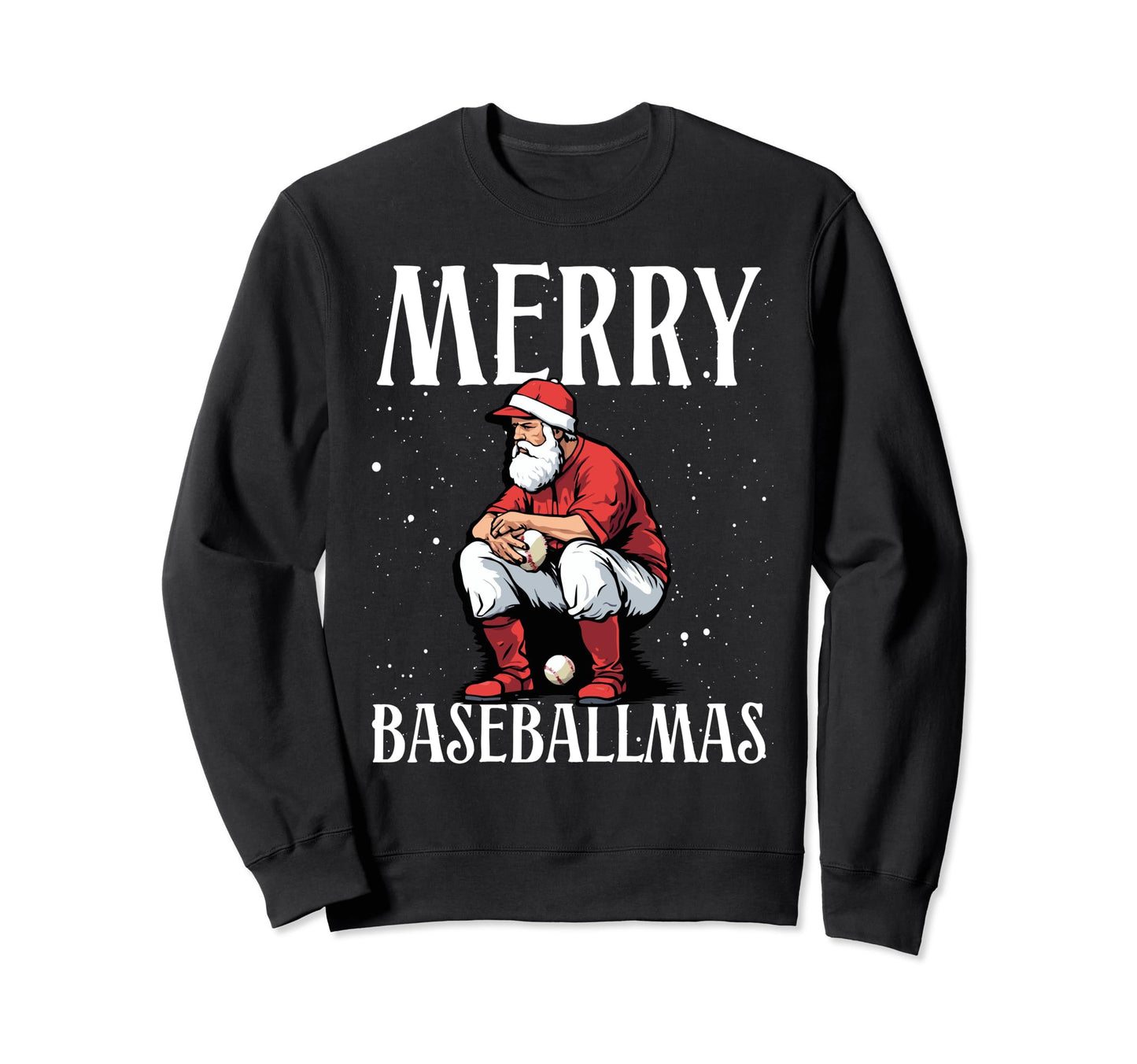 Baseball Merry Santa Claus Pitcher Sweatshirt - Streetwear Style Men Women - T-Shirt, Sweatshirt, Hoodie
