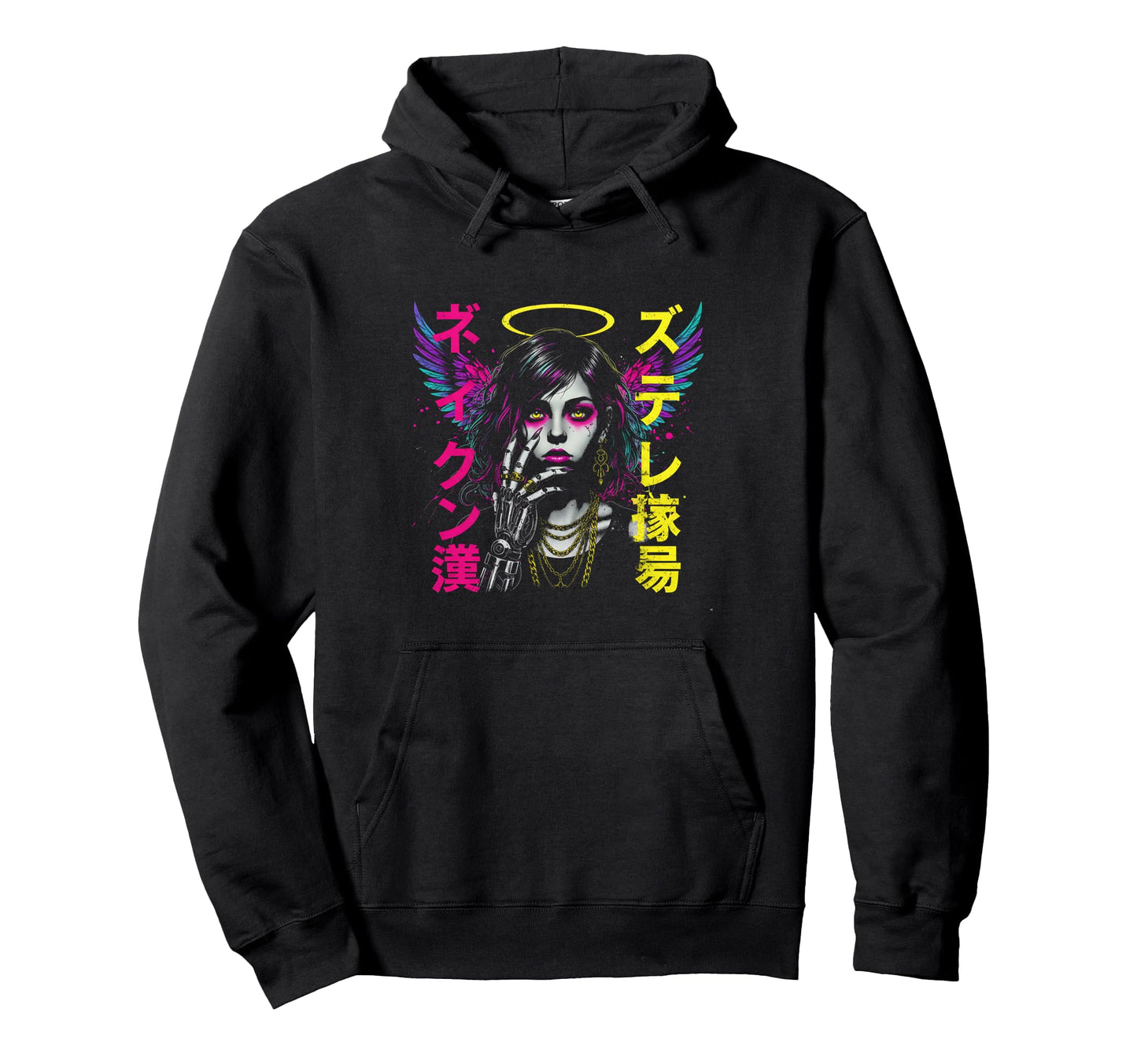 Anime Manga Cyberpunk Robotic Japanese Hoodie - Trendy Graphic Unisex - T-Shirt, Sweatshirt, Hoodie
