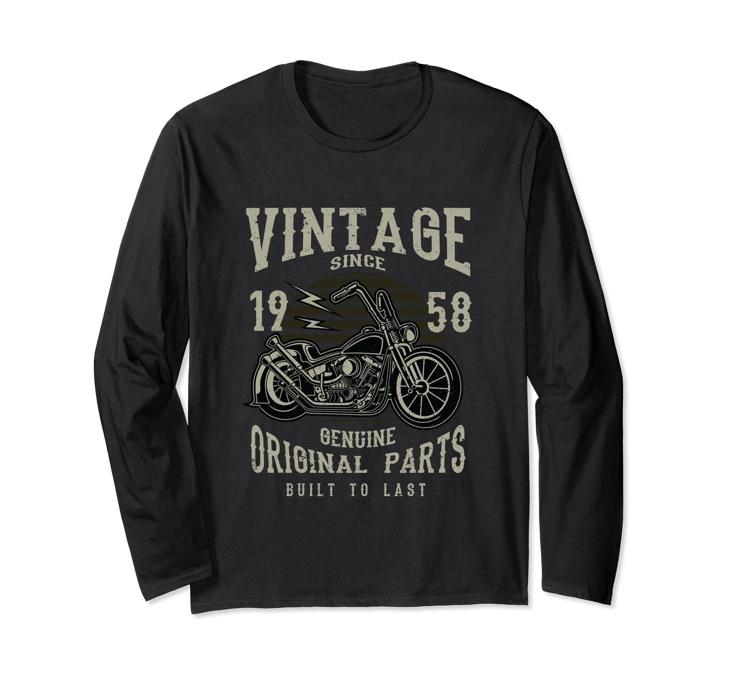60Th Birthday 1958 Motorcycle T-Shirt - Casual Everyday Wear for Adults - T-Shirt, Sweatshirt, Hoodie