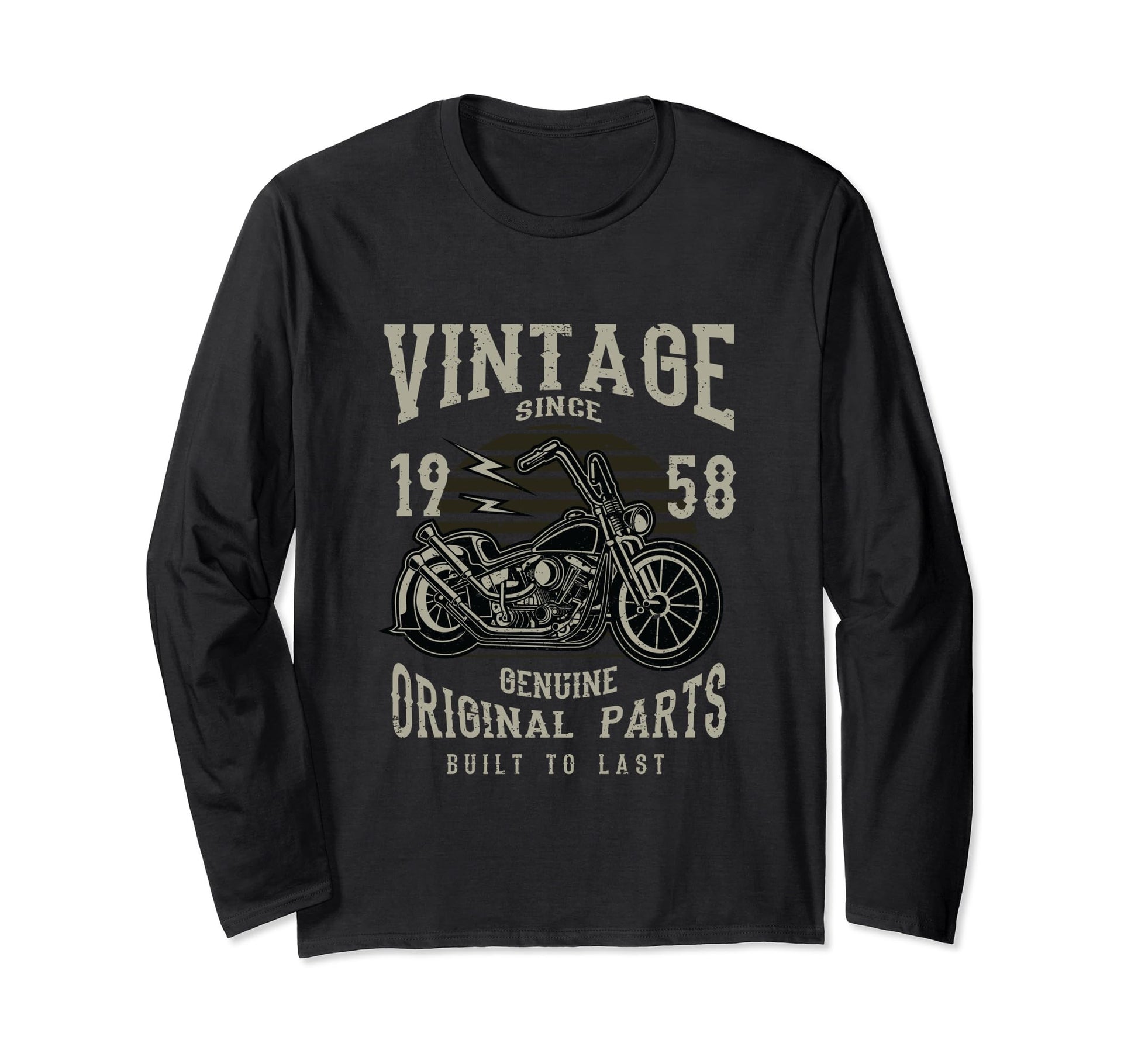 60Th Birthday 1958 Motorcycle T-Shirt - Casual Everyday Wear for Adults - T-Shirt, Sweatshirt, Hoodie