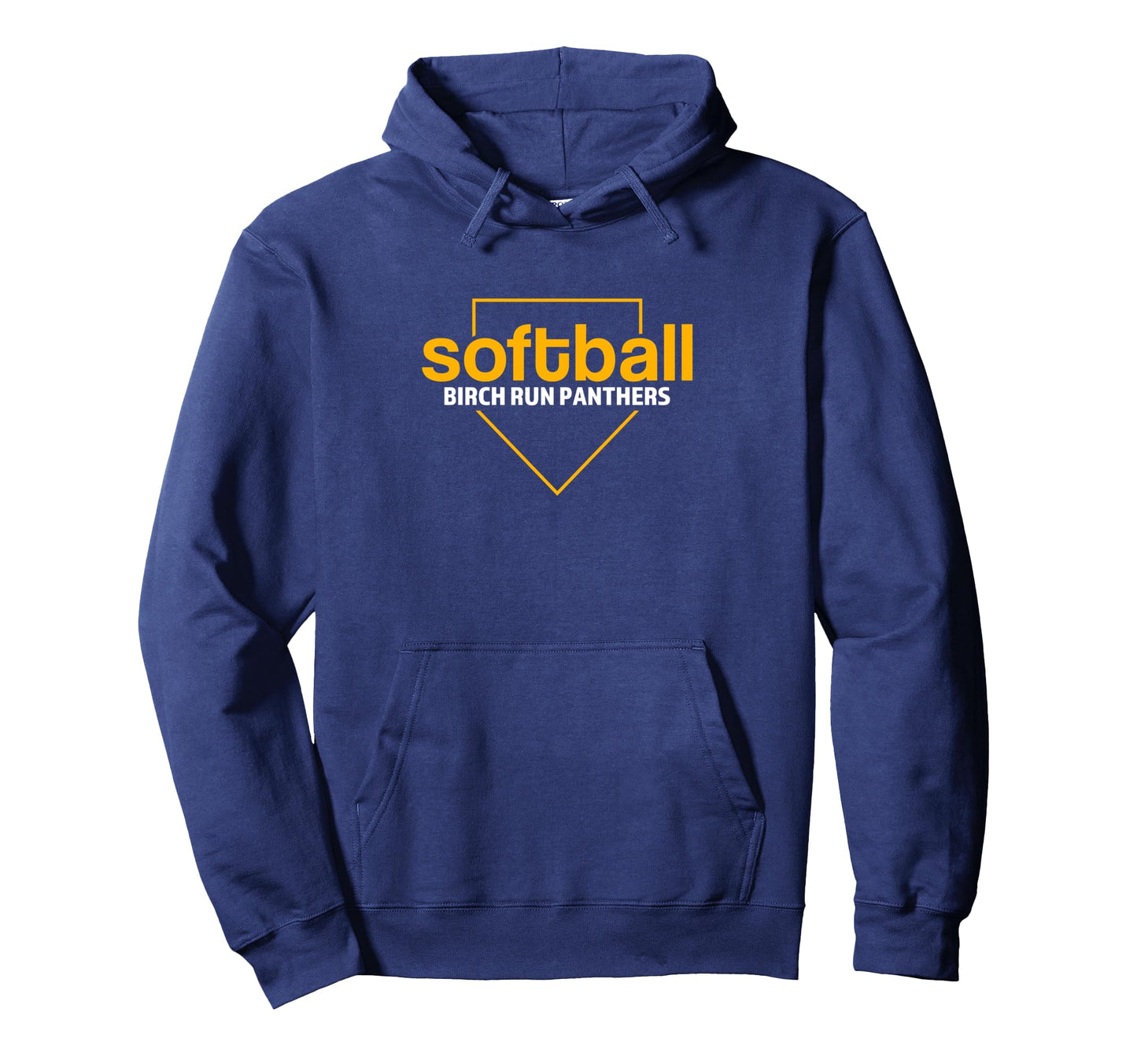 Birch Run Panthers Softball Home Plate Hoodie - Novelty Apparel Unisex - T-Shirt, Sweatshirt, Hoodie