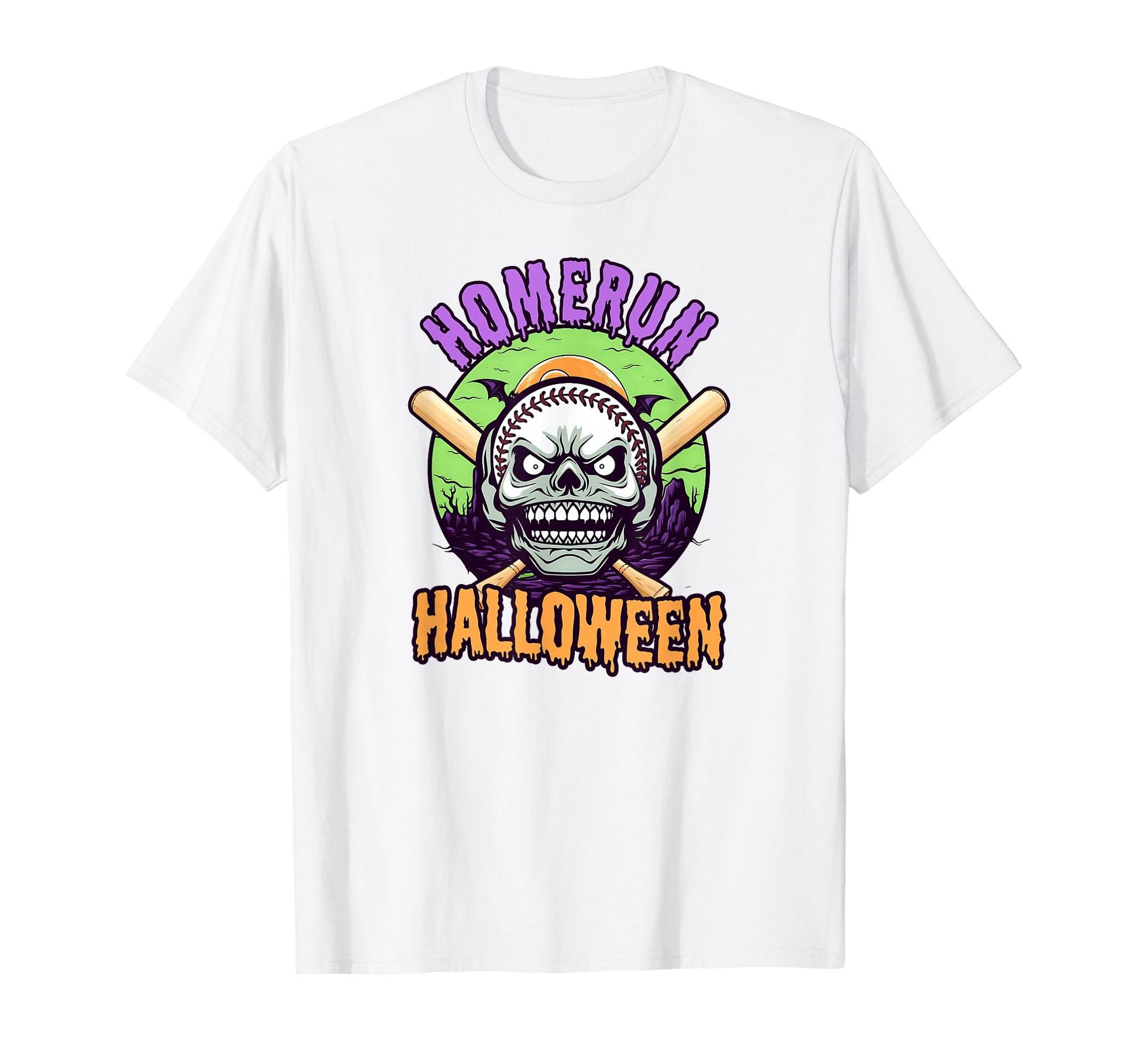 Homerun Baseball Skull Baseball T-Shirt - Casual Everyday Wear for Adults - T-Shirt, Sweatshirt, Hoodie