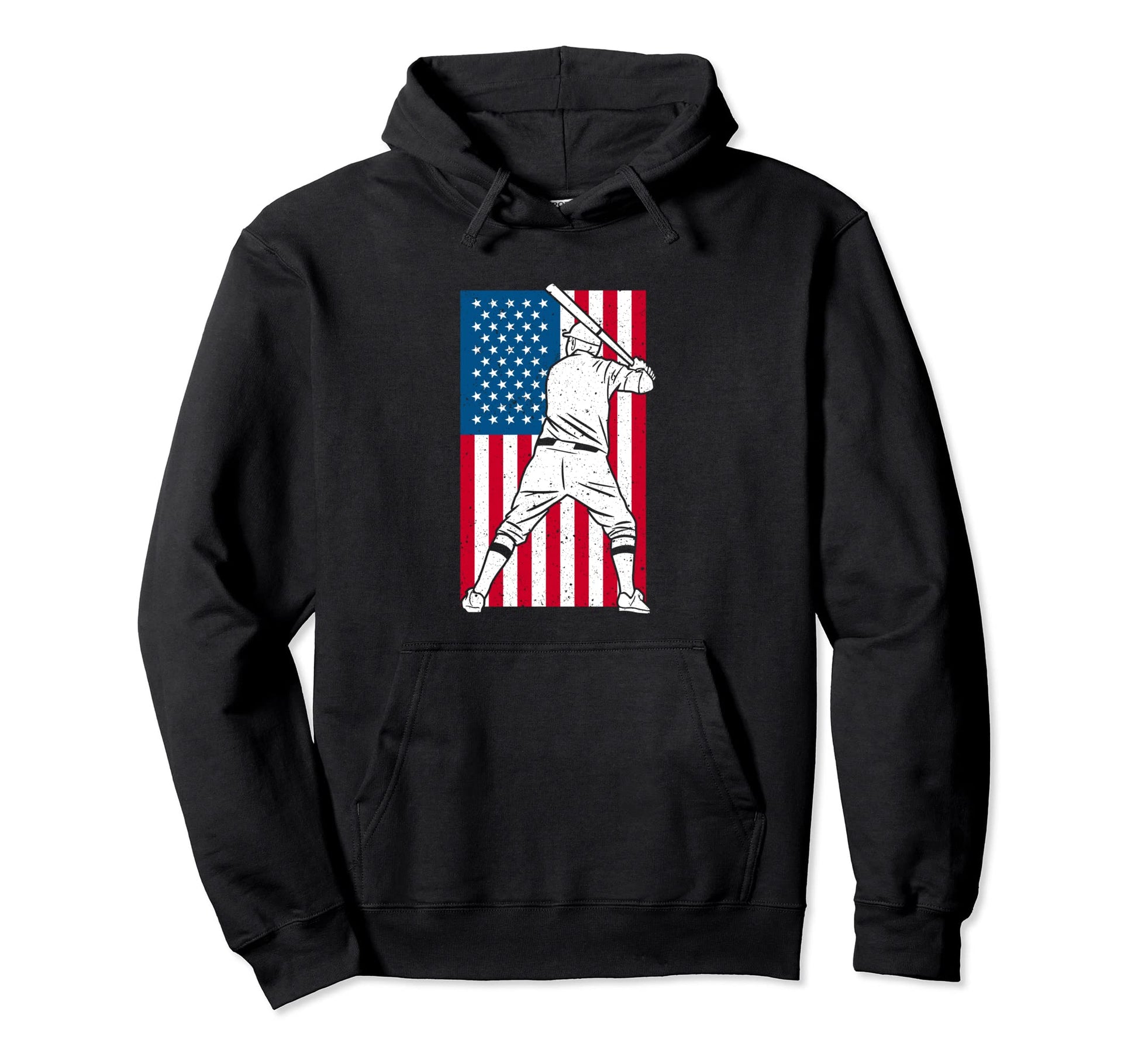 Usa America Flag Baseball Spieler Hoodie - Aesthetic Graphic Men Women - T-Shirt, Sweatshirt, Hoodie