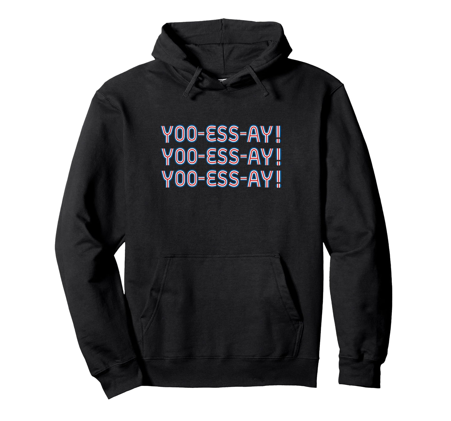 Yoo Ess Ay Funny Repeated Usa Hoodie - Casual Everyday Wear Men Women - T-Shirt, Sweatshirt, Hoodie