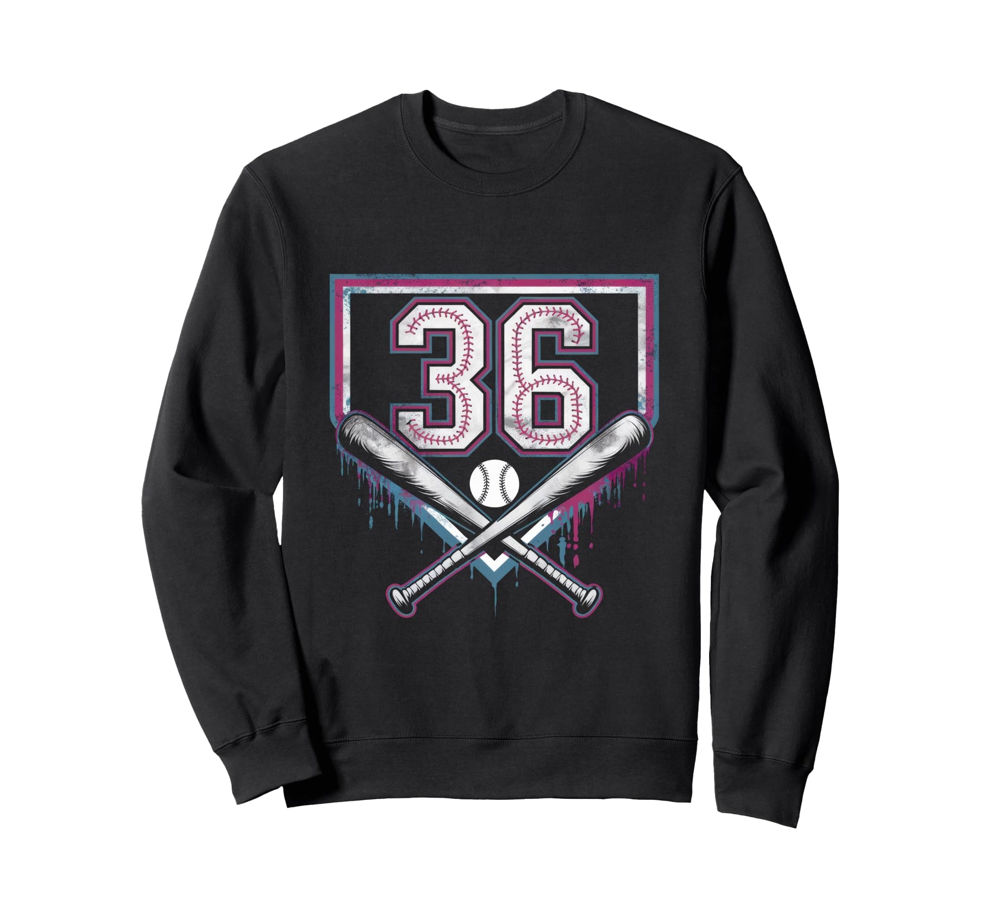 Baseball Home Ice Cream 36Th Sweatshirt - Novelty Apparel for Adults - T-Shirt, Sweatshirt, Hoodie