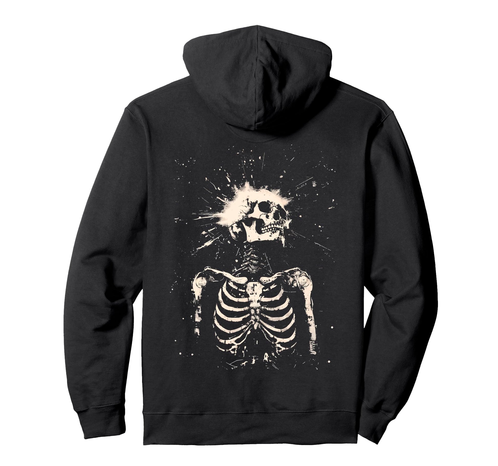 Goth Grunge Skeleton Skull Y2K Gothic Hoodie - Unique Graphic Men Women - T-Shirt, Sweatshirt, Hoodie