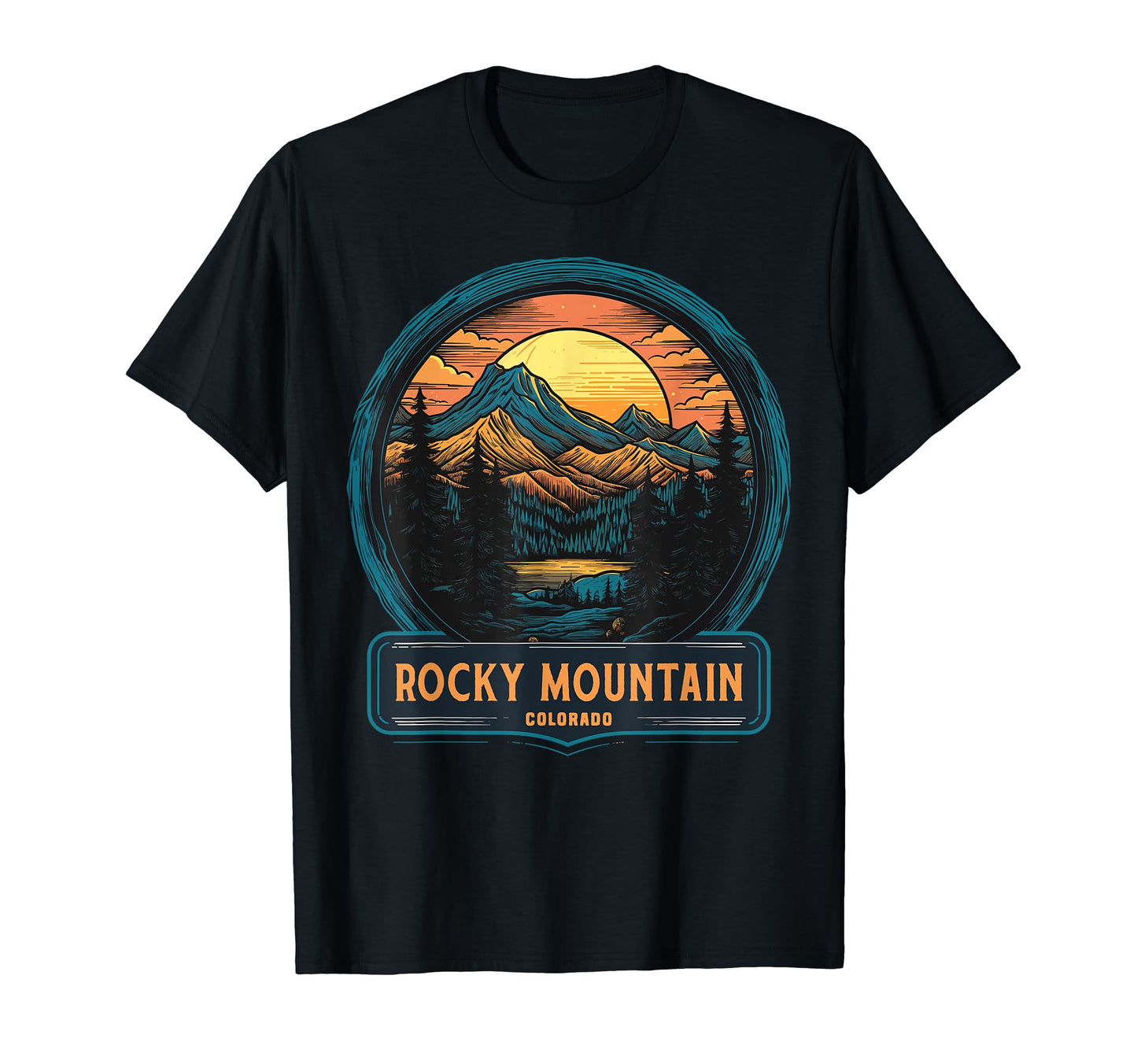 Rocky Mountain Colorado National T-Shirt - Casual Everyday Wear for Adults - T-Shirt, Sweatshirt, Hoodie