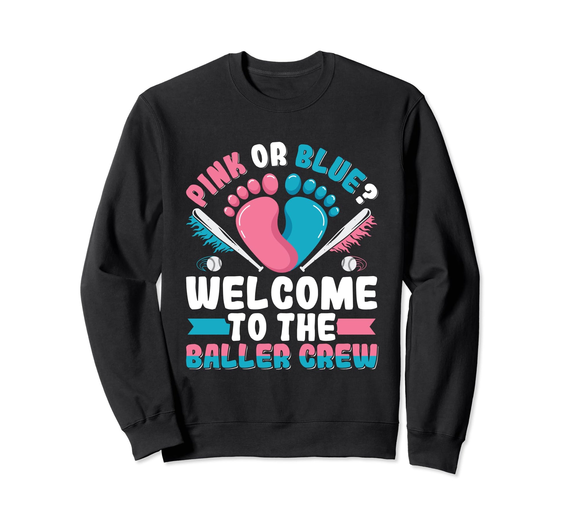 Gender Reveal Baseball Baseball Family Sweatshirt - Novelty Apparel Unisex - T-Shirt, Sweatshirt, Hoodie