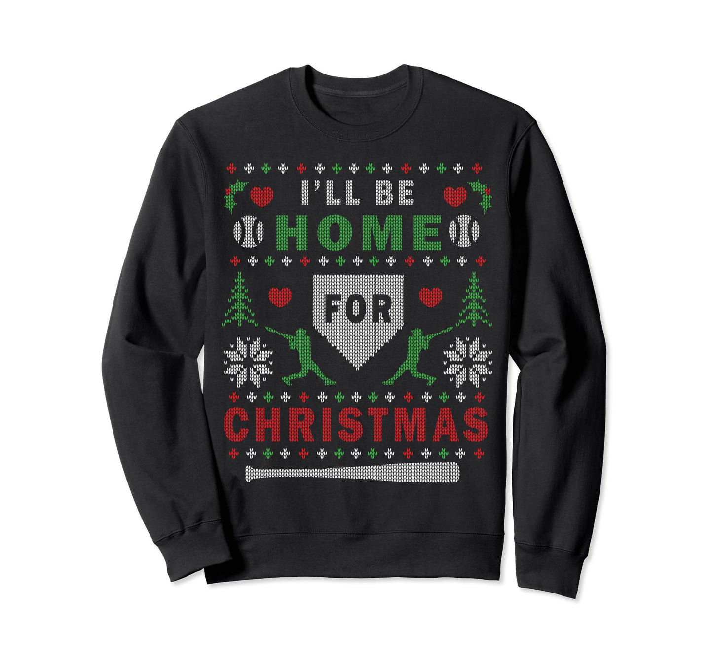 Be Home Baseball Ugly Pattern Shirts Sweatshirt - Graphic Print for Adults - T-Shirt, Sweatshirt, Hoodie