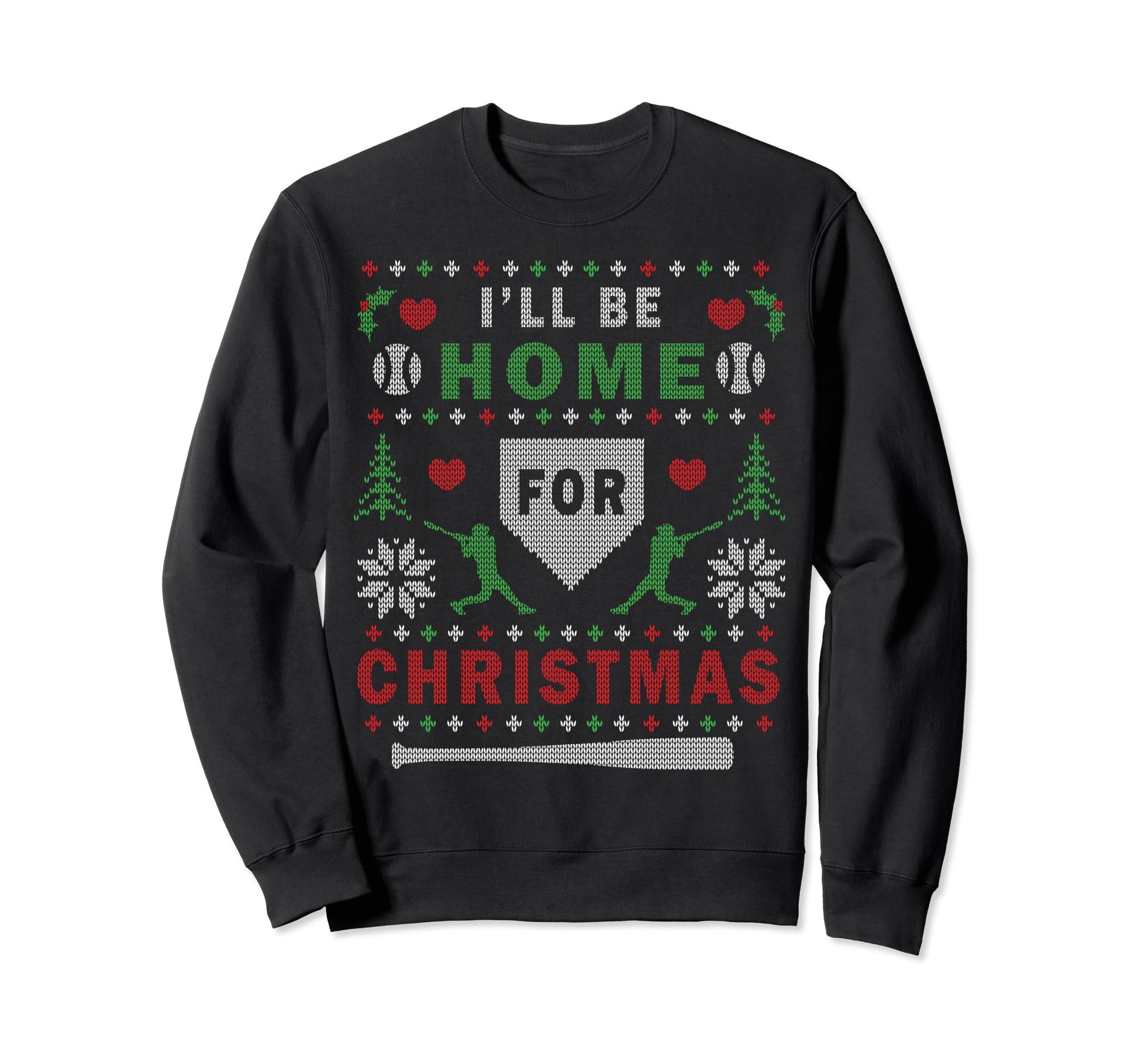 Be Home Baseball Ugly Pattern Shirts Sweatshirt - Graphic Print for Adults - T-Shirt, Sweatshirt, Hoodie