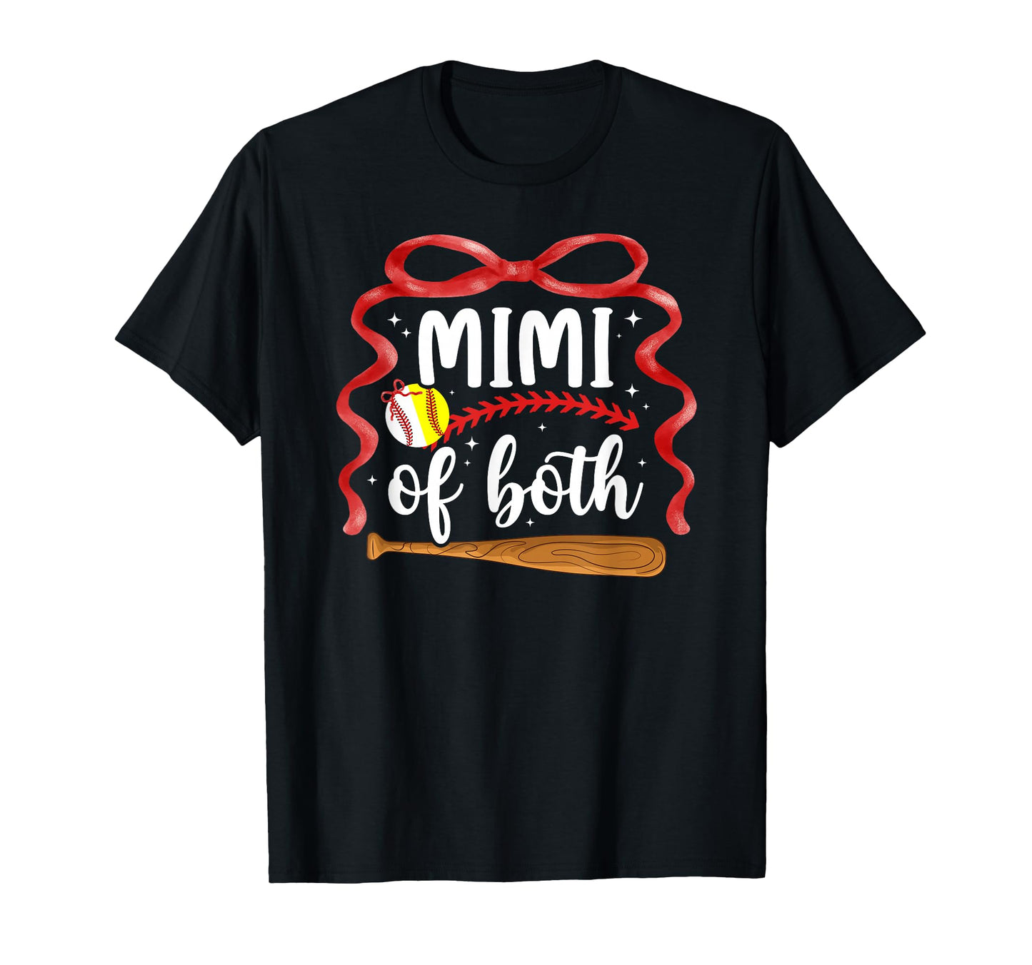 Mimi Both Coquette Baseball Softball T-Shirt - Minimalist Print for Adults - T-Shirt, Sweatshirt, Hoodie