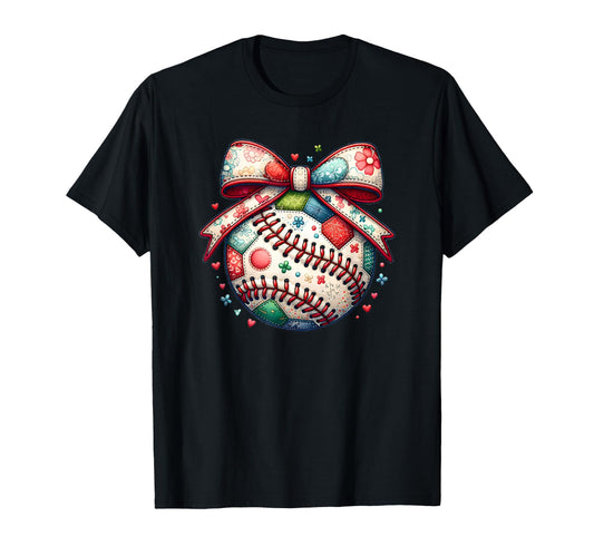 Baseball Coquette Bow Biggest Fan T-Shirt - Trendy Graphic Men Women - T-Shirt, Sweatshirt, Hoodie