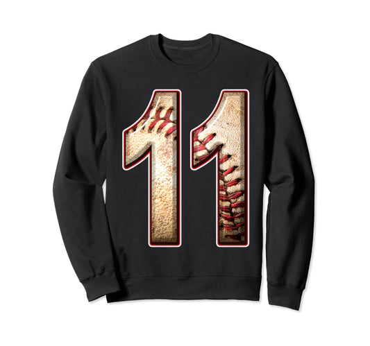 11Th Birthday Baseball Sports 11 Sweatshirt - Custom Art Print Unisex - T-Shirt, Sweatshirt, Hoodie
