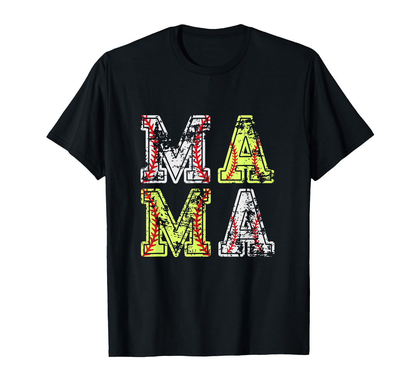 Mom Both Baseball Softball Heart T-Shirt - Custom Art Print Men Women - T-Shirt, Sweatshirt, Hoodie