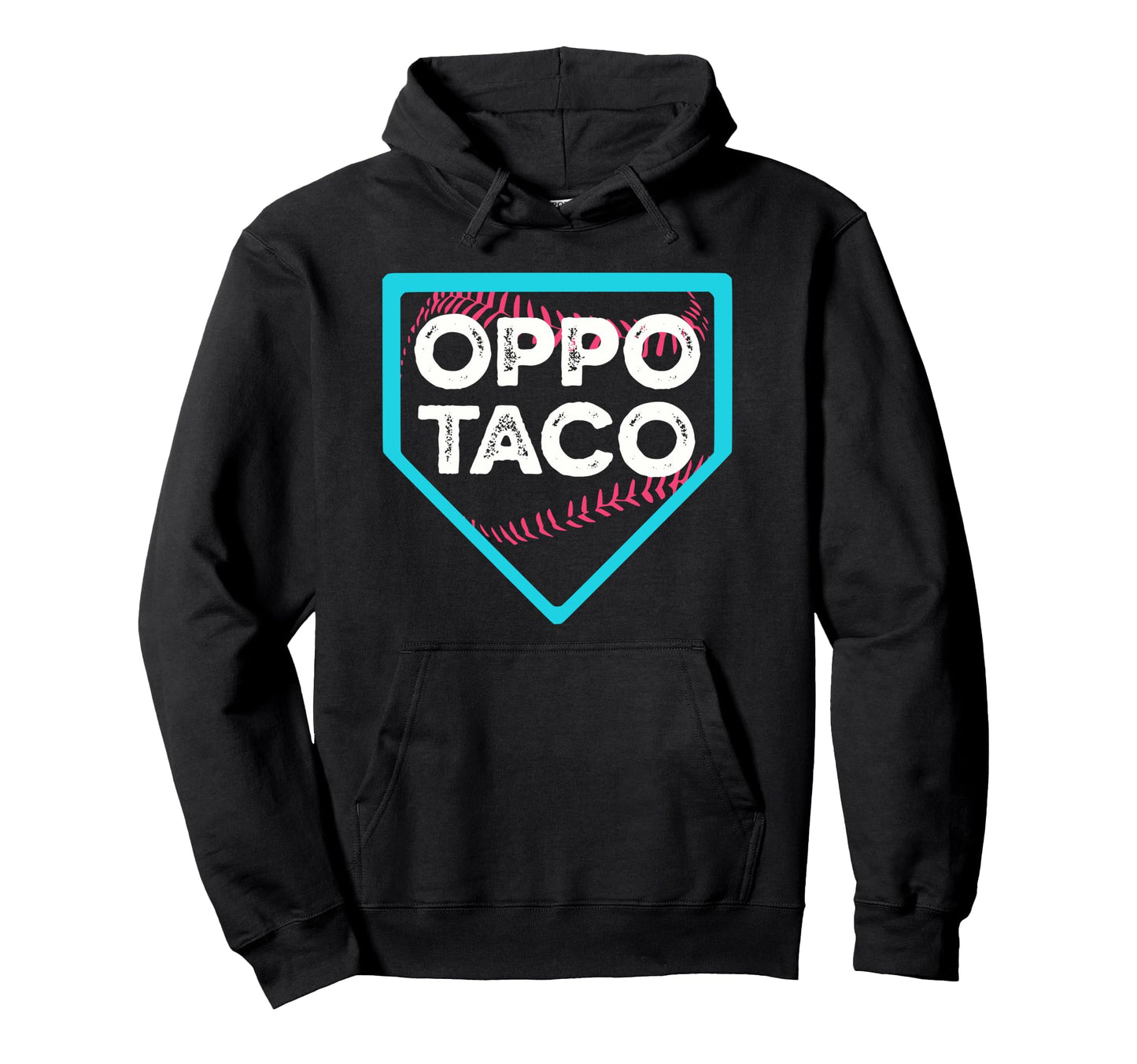 Funny Baseball Oppo Taco Home Plate Hoodie - Minimalist Print Men Women - T-Shirt, Sweatshirt, Hoodie