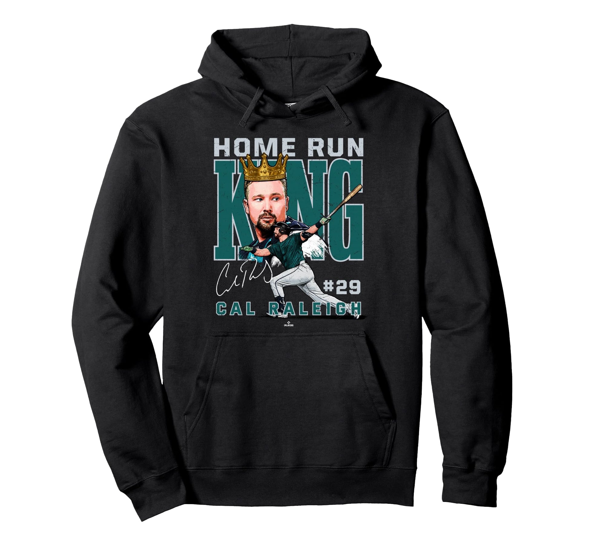 Home Run King Cal Raleigh Seattle Baseball Hoodie - Unique Graphic Unisex - T-Shirt, Sweatshirt, Hoodie