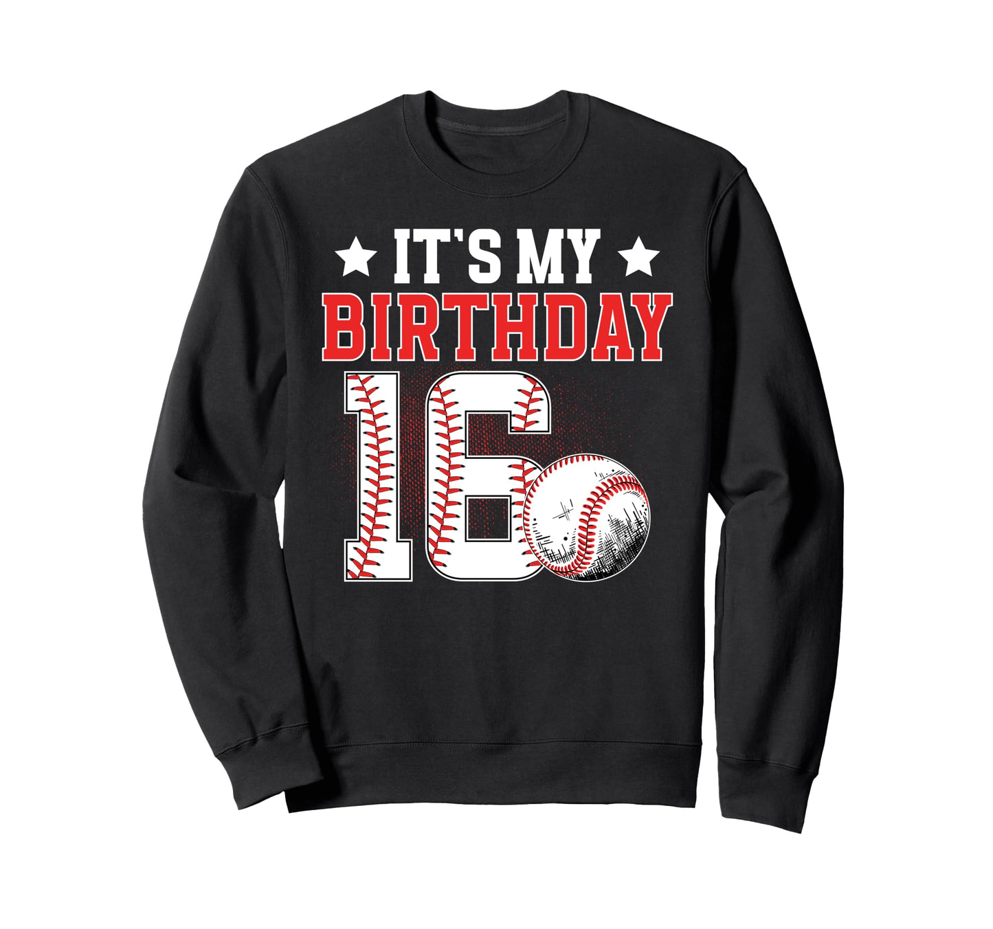 16Th Baseball Birthday Party Sweatshirt - Casual Everyday Wear for Adults - T-Shirt, Sweatshirt, Hoodie