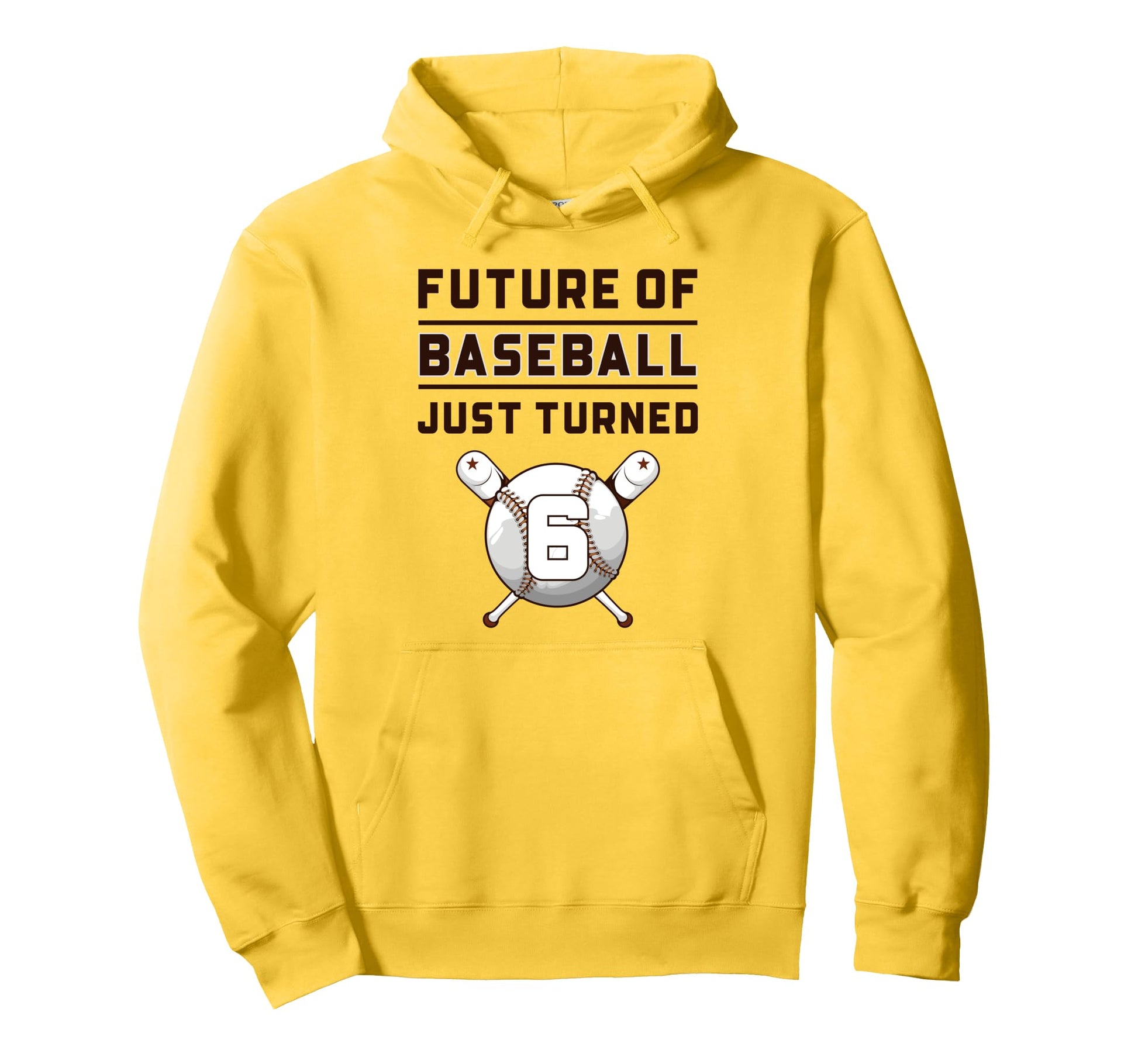 6 Year Old Baseball Birthday Hoodie - Casual Everyday Wear Men Women - T-Shirt, Sweatshirt, Hoodie