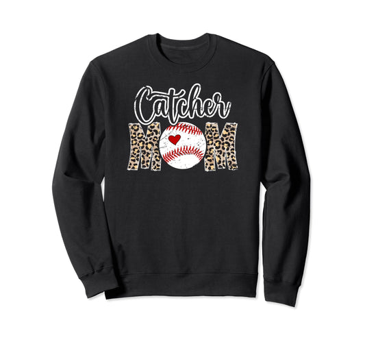 Baseball Catcher Mom Baseball Catcher Sweatshirt - Unique Graphic Unisex - T-Shirt, Sweatshirt, Hoodie