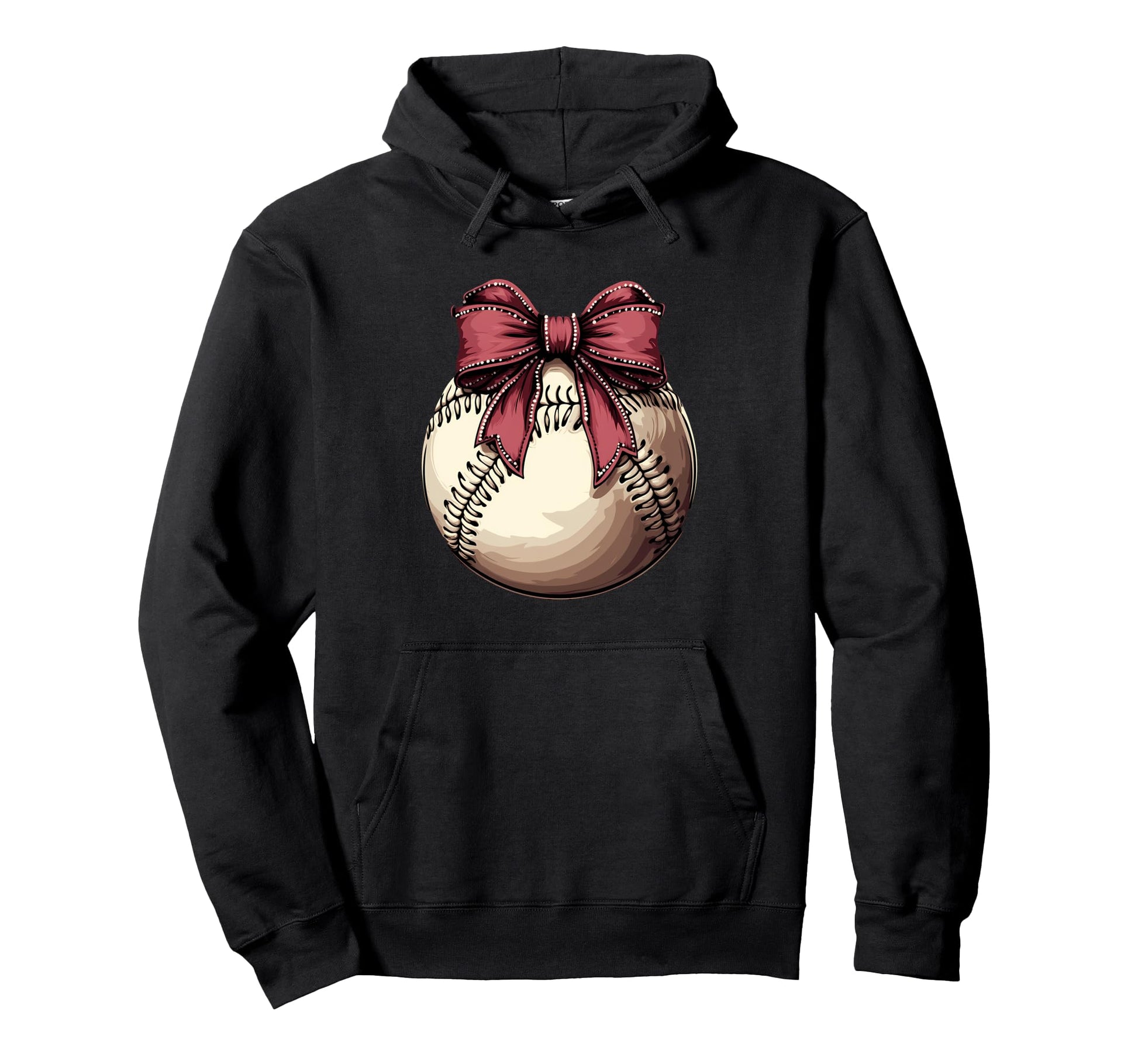 Baseball Coquette Bow Baseball Player Hoodie - Aesthetic Graphic Men Women - T-Shirt, Sweatshirt, Hoodie
