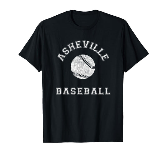 Asheville Baseball Distressed T-Shirt - Trendy Graphic Unisex - T-Shirt, Sweatshirt, Hoodie