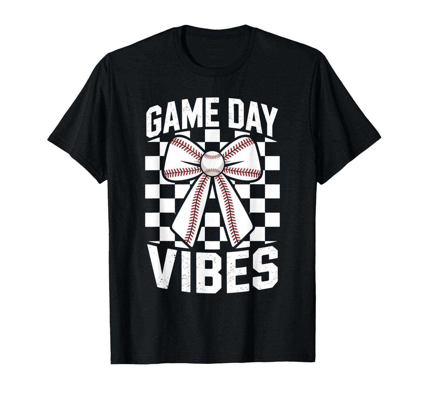 Game Day Vibes Coquette Bow Baseball T-Shirt - Unique Graphic for Adults - T-Shirt, Sweatshirt, Hoodie