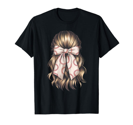 Baseball Coquette Bow Baseball Mom T-Shirt - Unique Graphic Unisex - T-Shirt, Sweatshirt, Hoodie