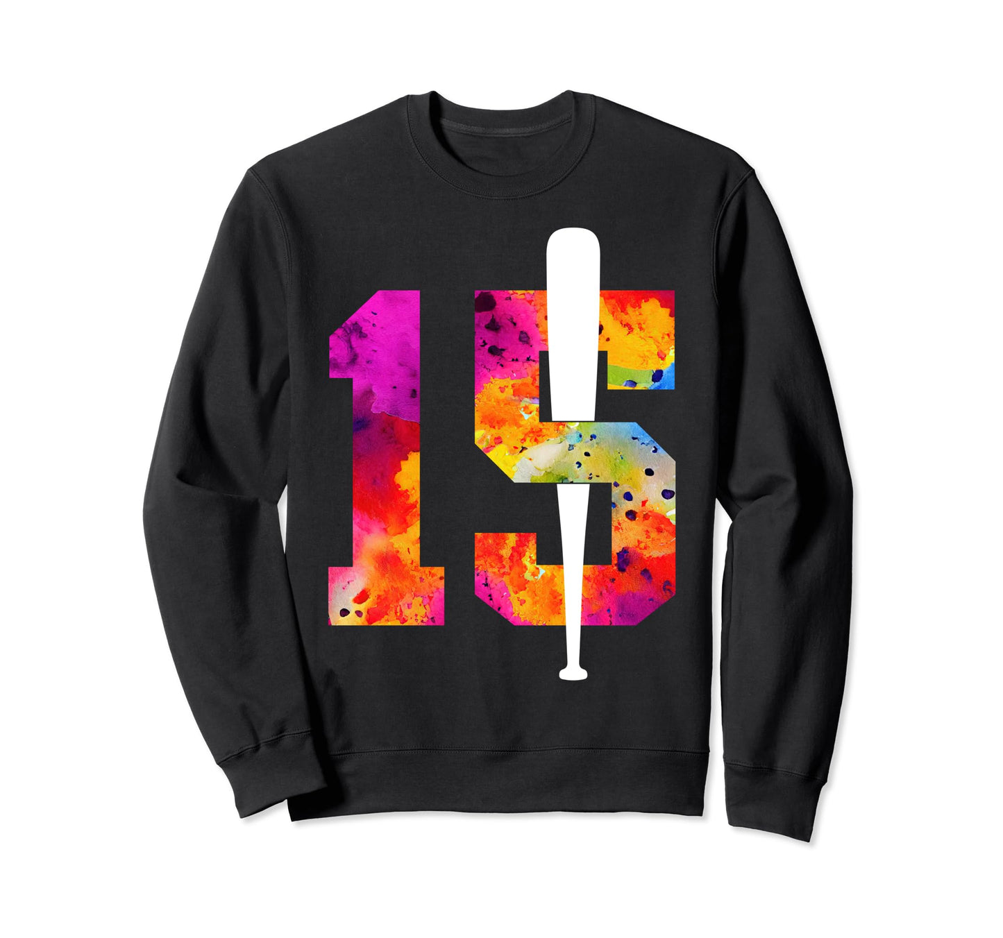 Number 15 Years Baseball 15Th Sweatshirt - Aesthetic Graphic Unisex - T-Shirt, Sweatshirt, Hoodie