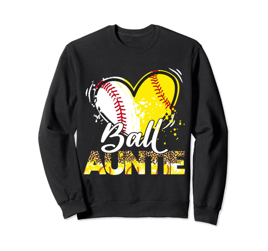Auntie Both Baseball Softball Sport Sweatshirt - Custom Art Print Unisex - T-Shirt, Sweatshirt, Hoodie