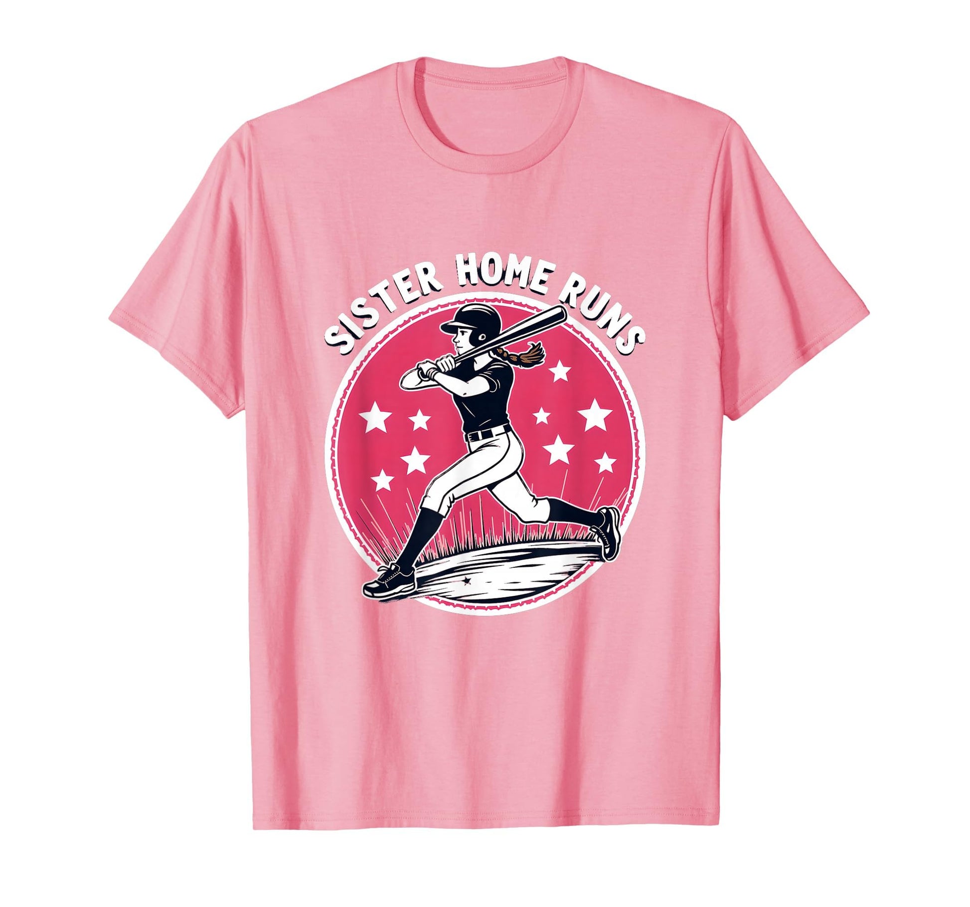Baseball Sister Home Runs Fan T-Shirt - Unique Graphic Men Women - T-Shirt, Sweatshirt, Hoodie