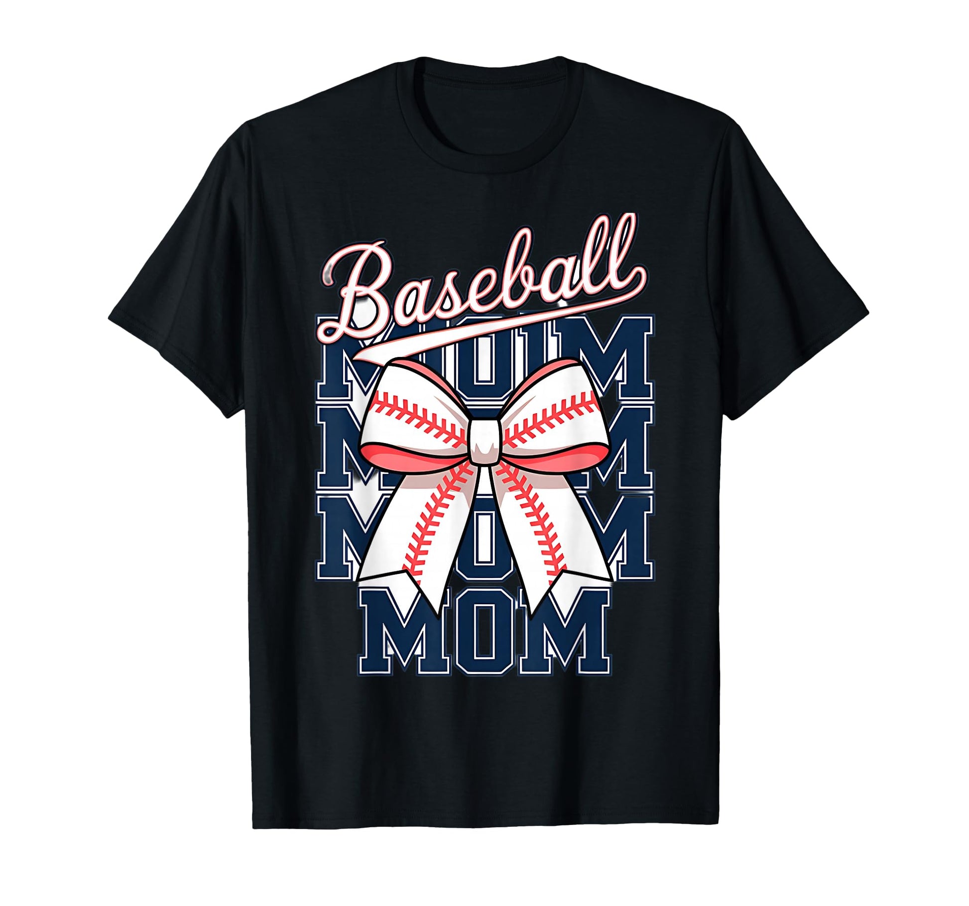 Baseball Mom Coquette Bow T-Shirt - Aesthetic Graphic for Adults - T-Shirt, Sweatshirt, Hoodie