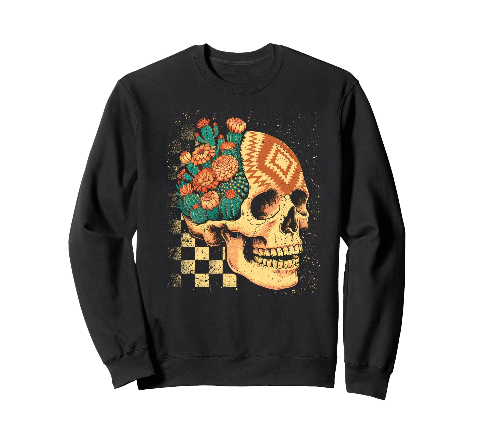 Halloween Southwest Skull Sweatshirt - Fun Novelty Design for Adults - T-Shirt, Sweatshirt, Hoodie