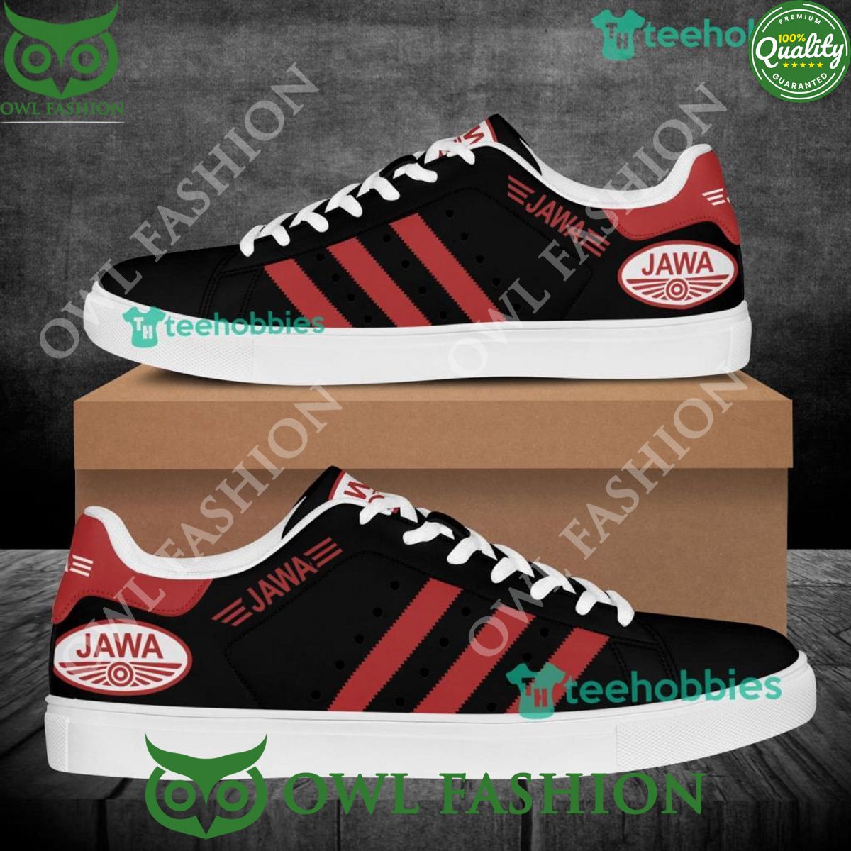 Jawa Black and Red Stan Smith Skate Shoes - Adult & Kids T-Shirts, Sweatshirts & Hoodies apparel design preview 1