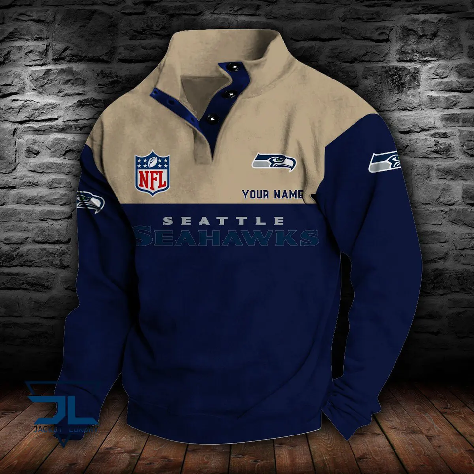 Seattle Seahawk Double Breasted Stand Collar - Adult & Kids T-Shirts, Sweatshirts & Hoodies apparel design preview 1
