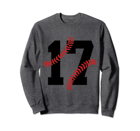 17 Years Baseball 17Th Birthday Sweatshirt - Fun Novelty Design Unisex - T-Shirt, Sweatshirt, Hoodie