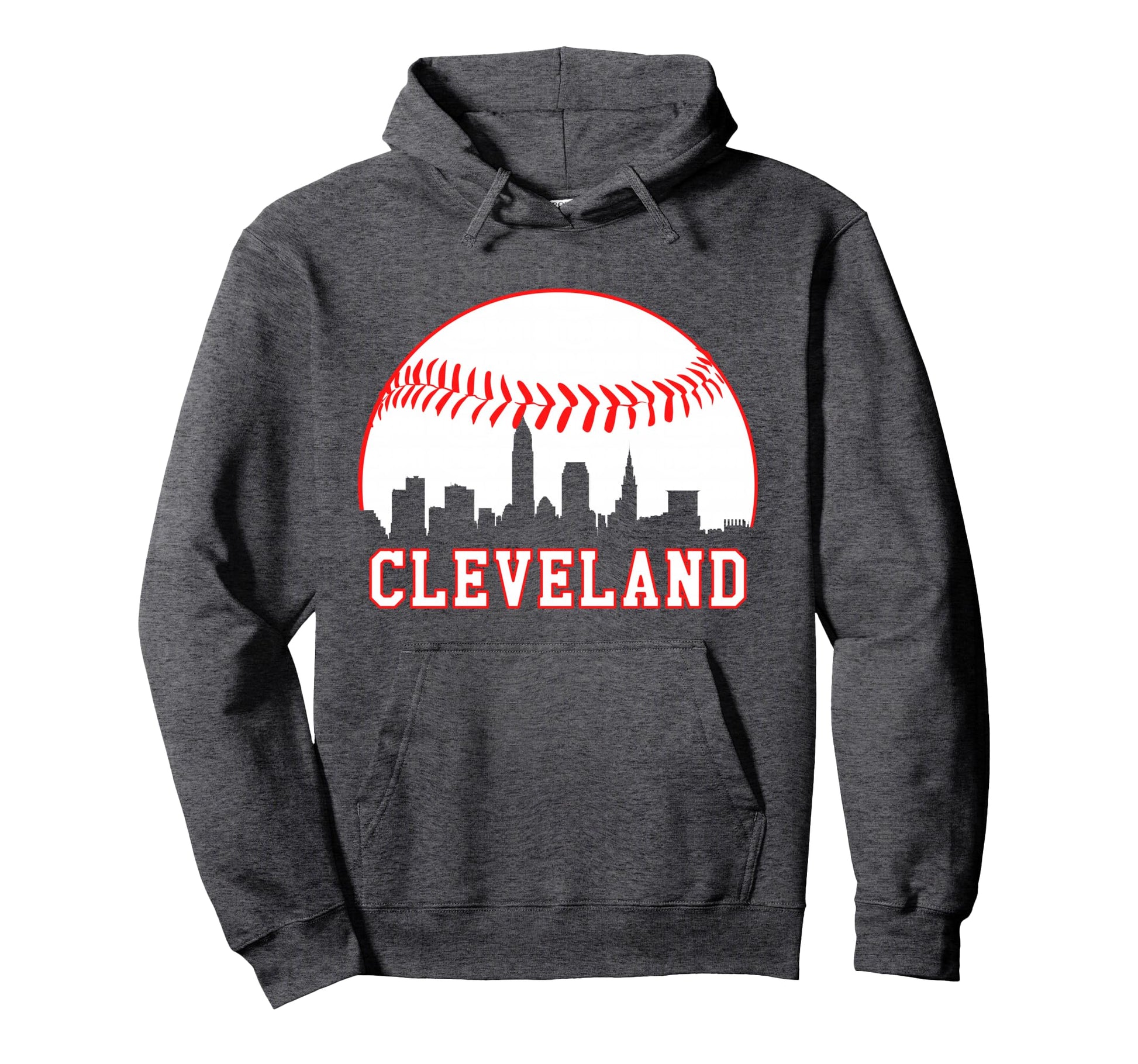 Cleveland Baseball City Skyline Hoodie - Aesthetic Graphic for Adults - T-Shirt, Sweatshirt, Hoodie