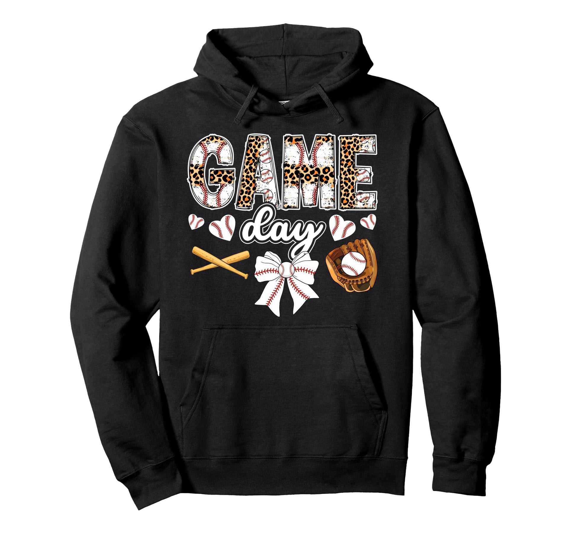 Game Day Baseball Coquette Baseball Hoodie - Minimalist Print for Adults - T-Shirt, Sweatshirt, Hoodie