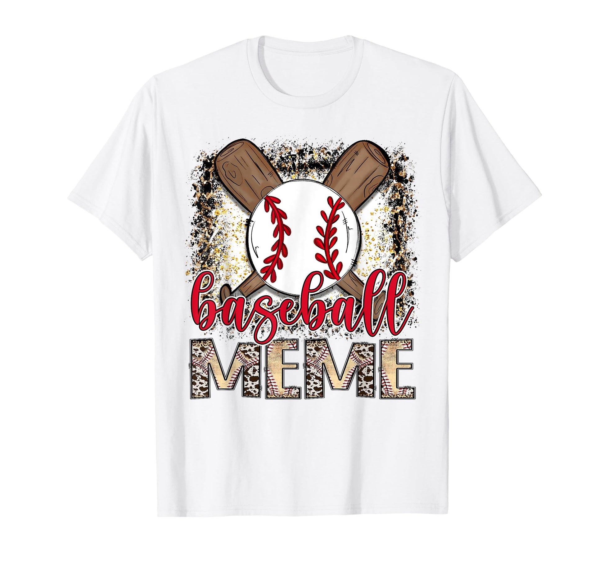 Baseball Meme Leopard Proud Ball Meme T-Shirt - Novelty Apparel Men Women - T-Shirt, Sweatshirt, Hoodie